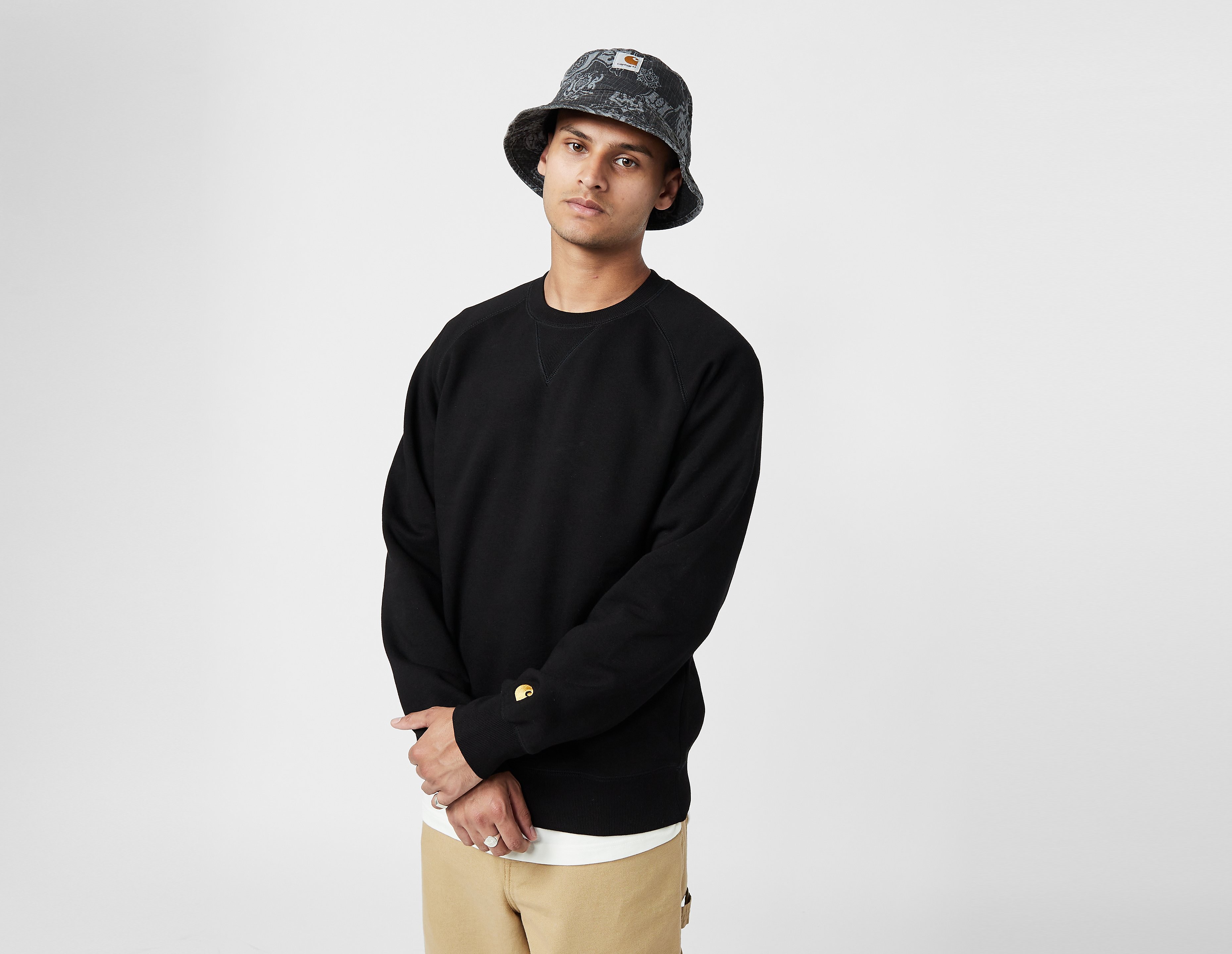 Carhartt WIP Felpa Chase Crew, nero