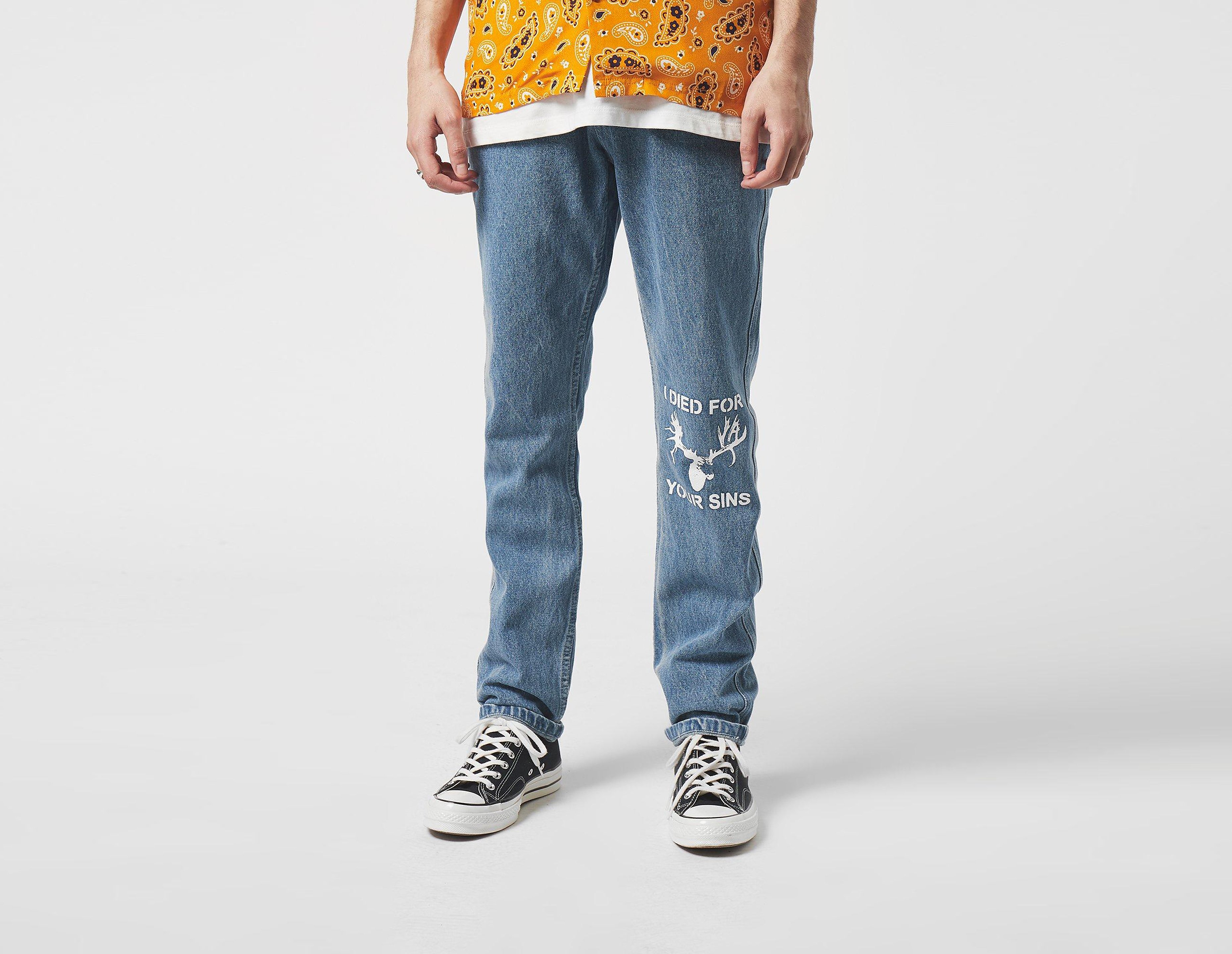Pleasures Jean Relief Denim, bleu