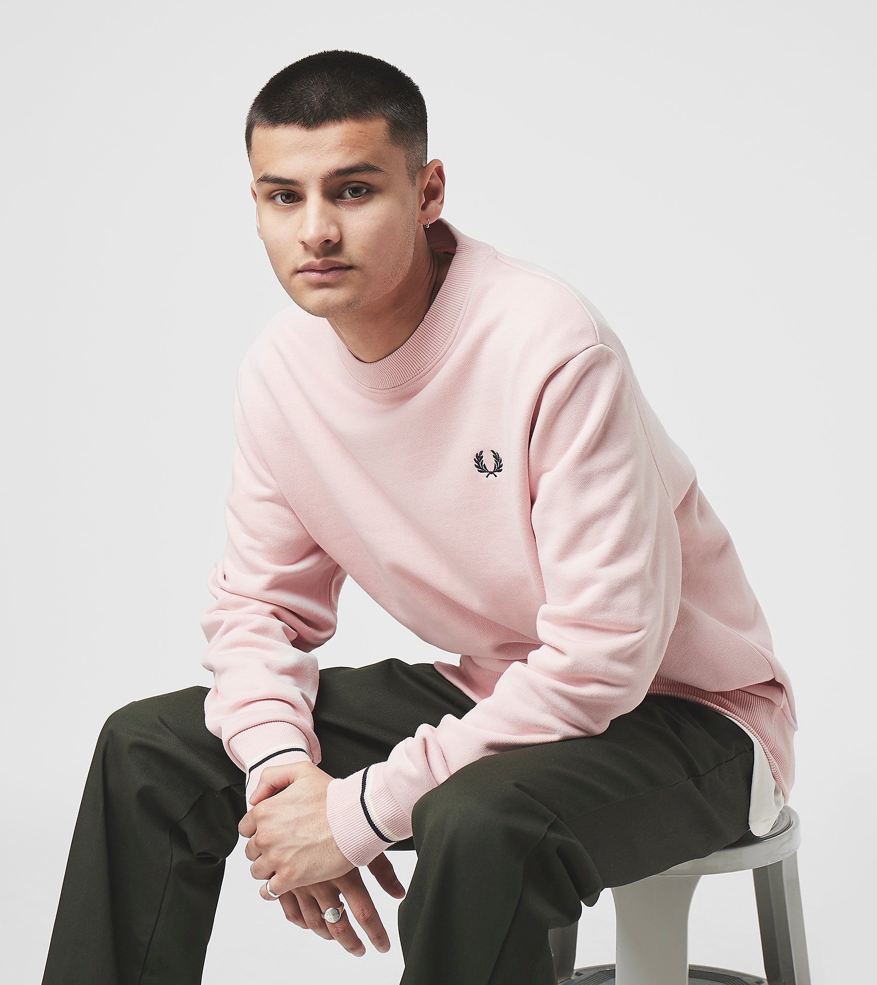 Fred Perry Sweat Laurel Wreath Crew Neck, rose