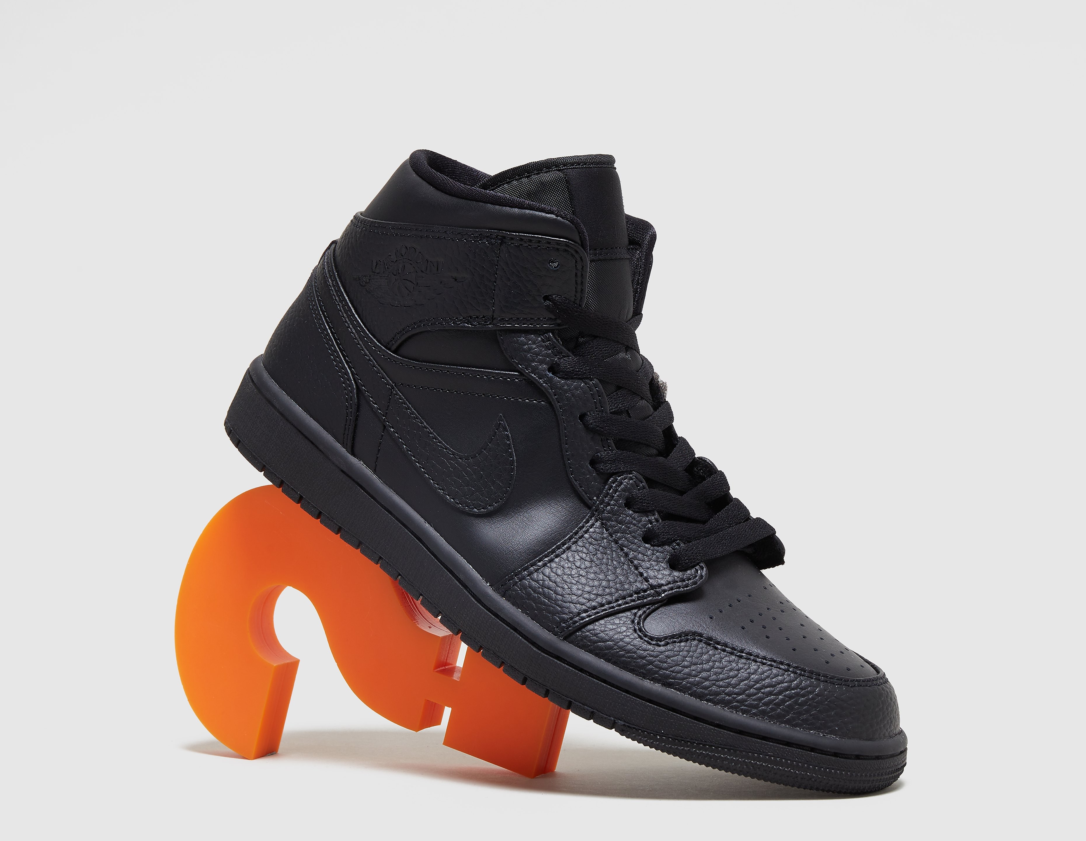Jordan Air 1 Mid Children, nero