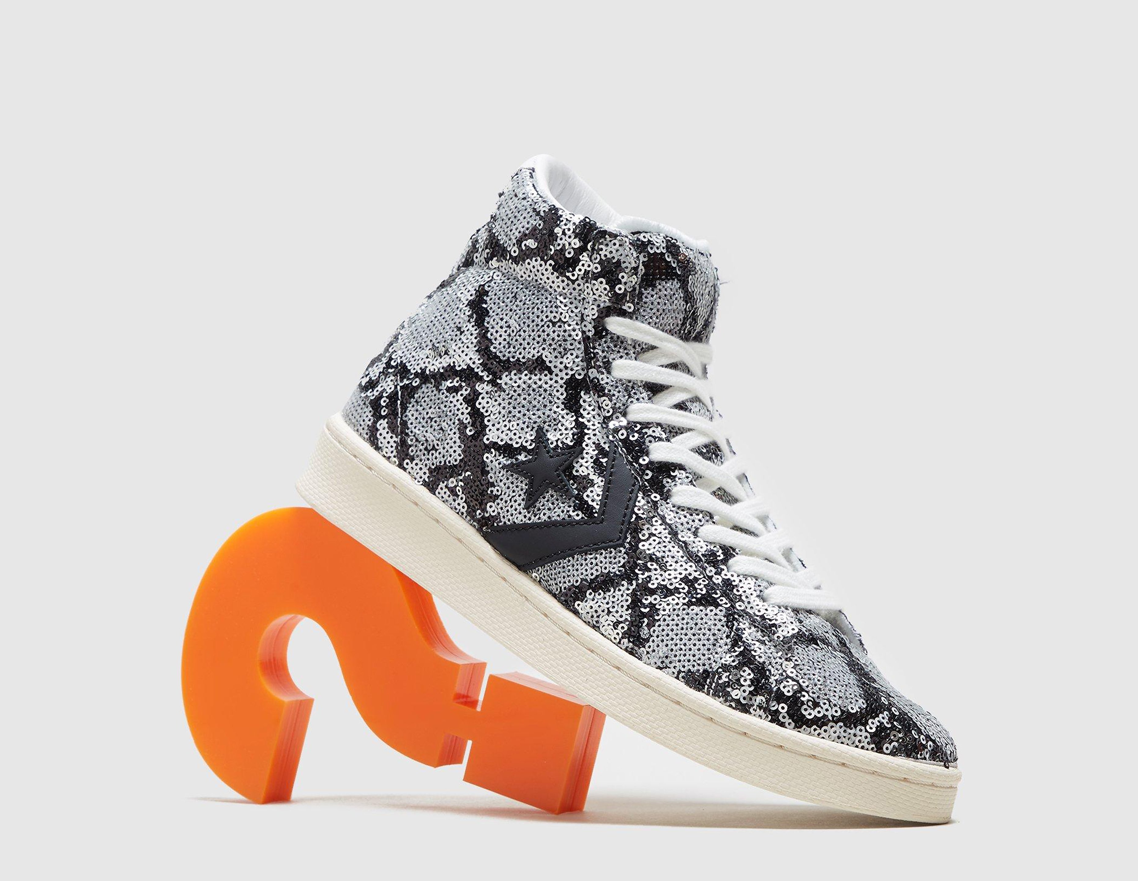 Converse Pro Leather Sequin Femme, gris
