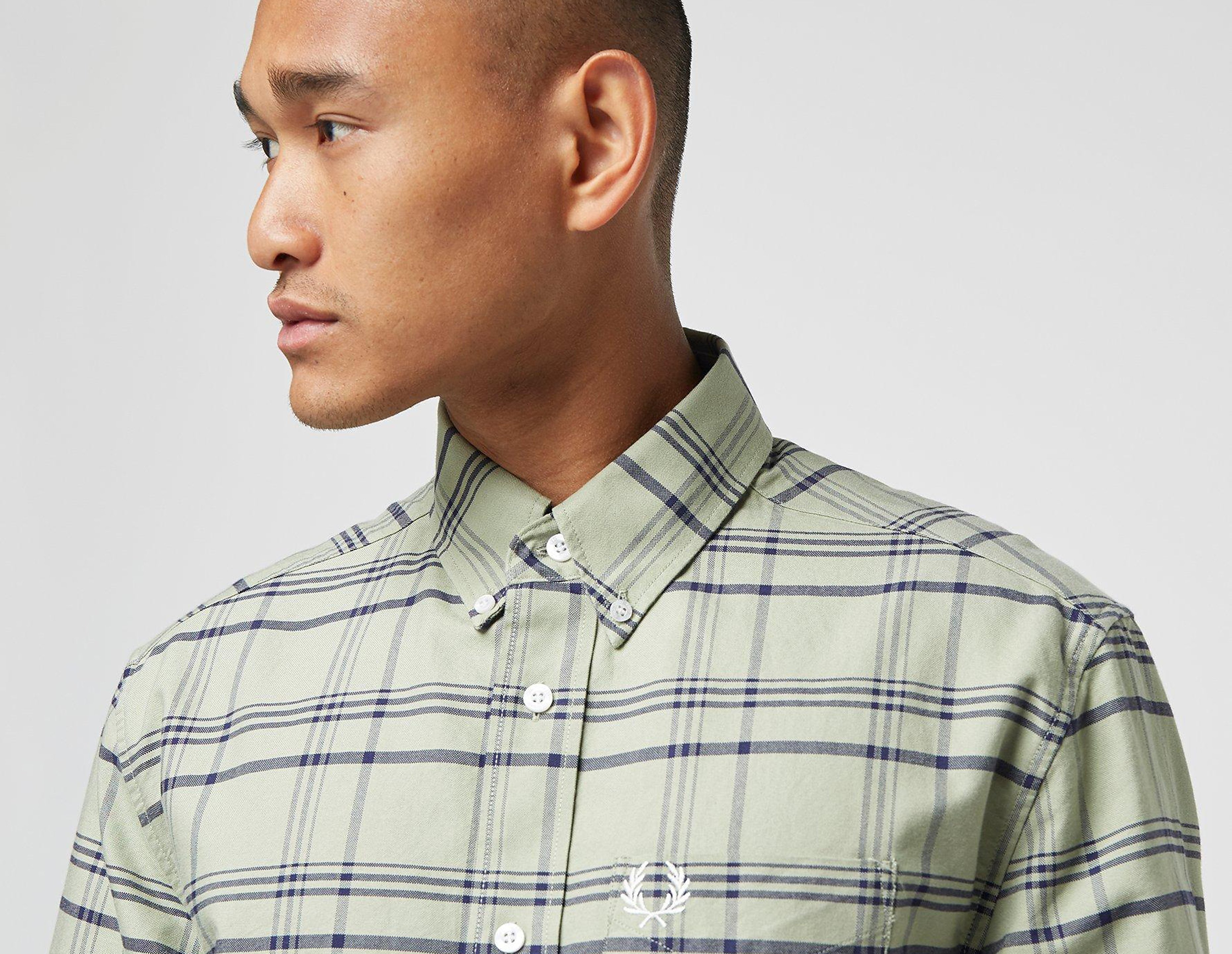 Fred Perry Camicia Tonal Check, verde