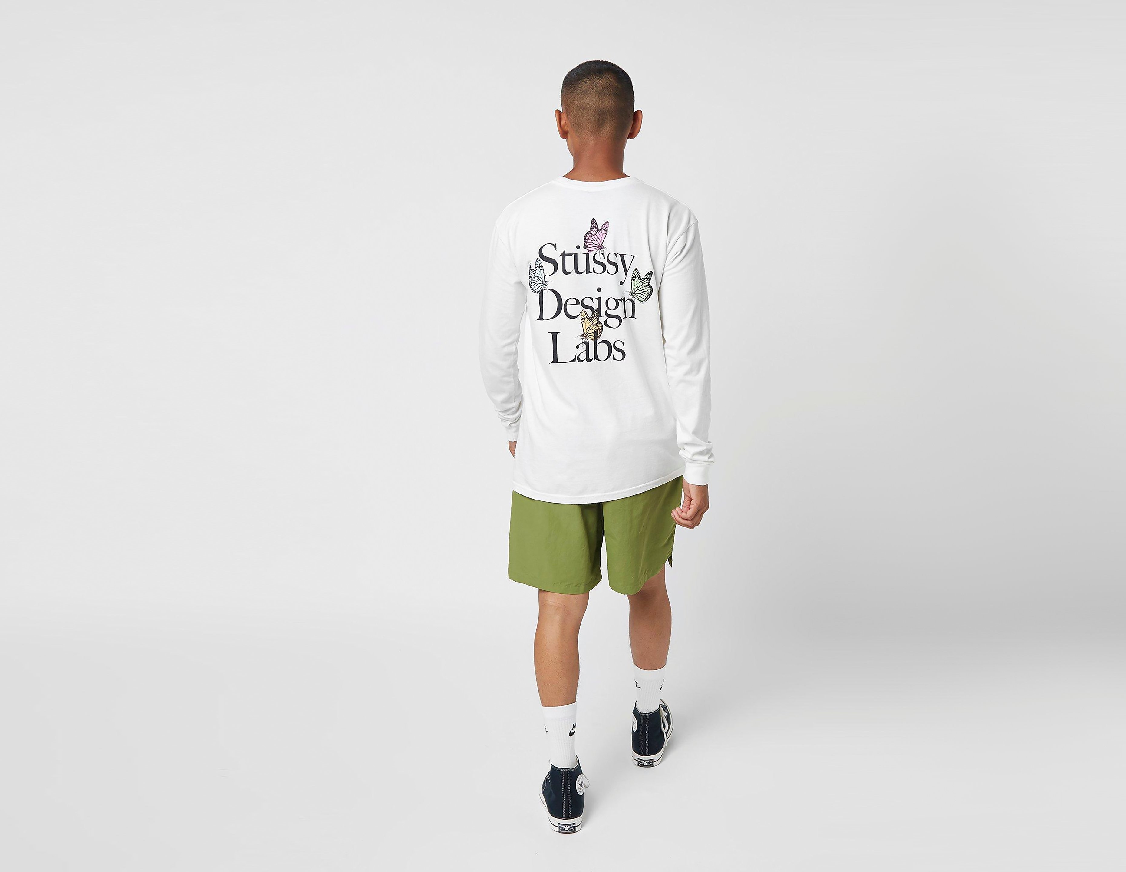 Stussy Long Sleeve Design Lab T-Shirt, bianco