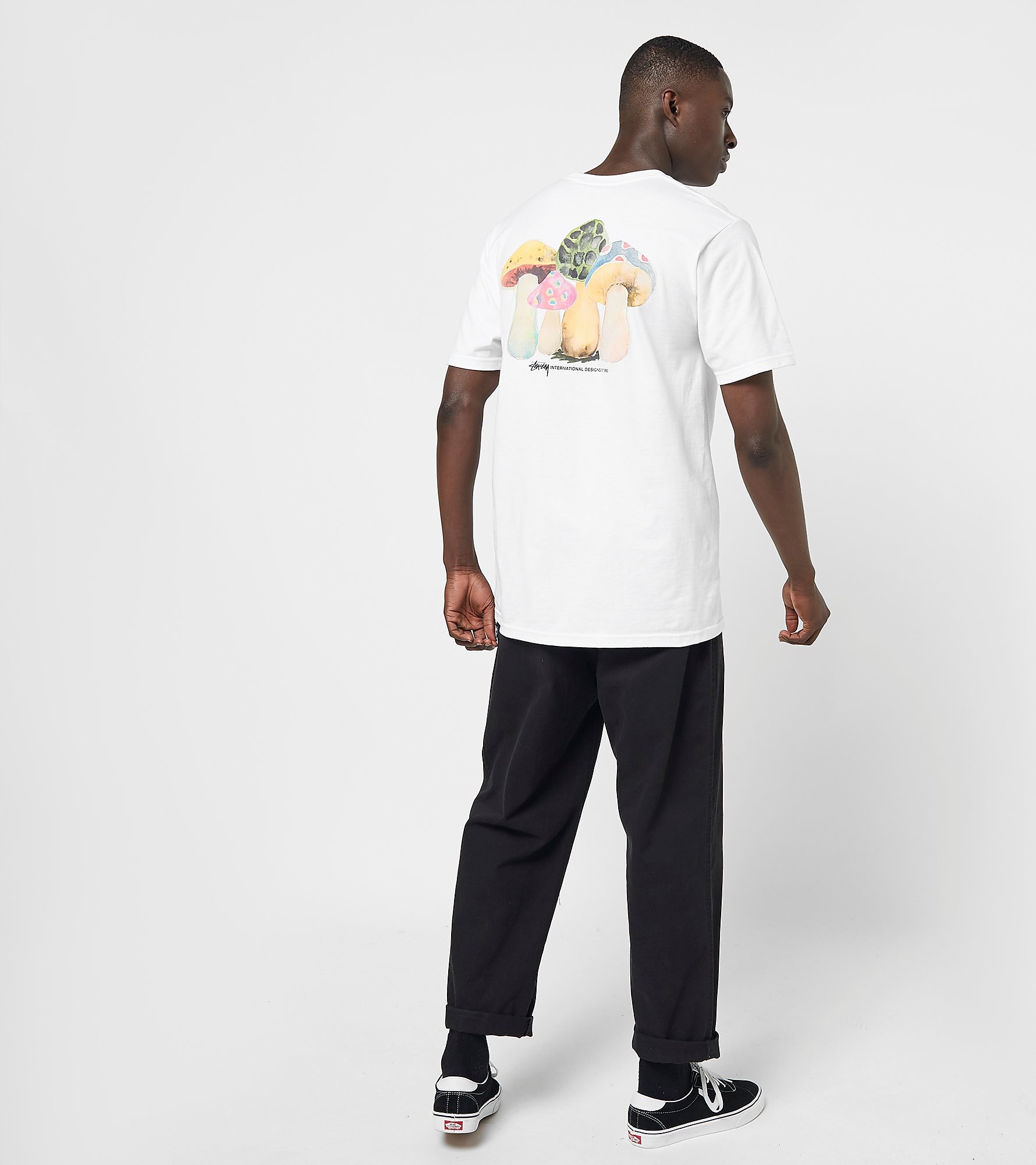 Stussy Shrooms T-Shirt, WHT/WHT