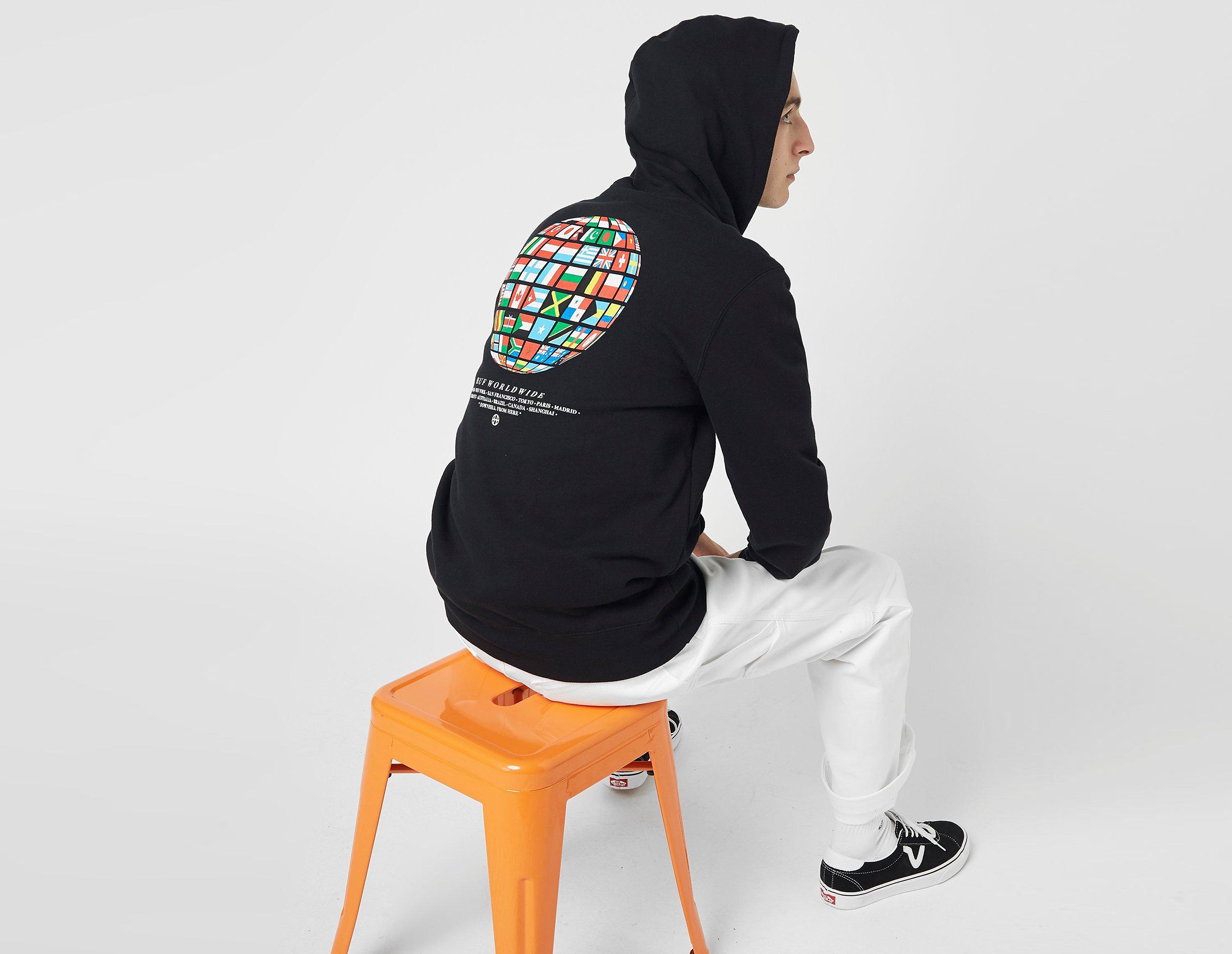 Huf Sweat à Capuche Global Wave, noir