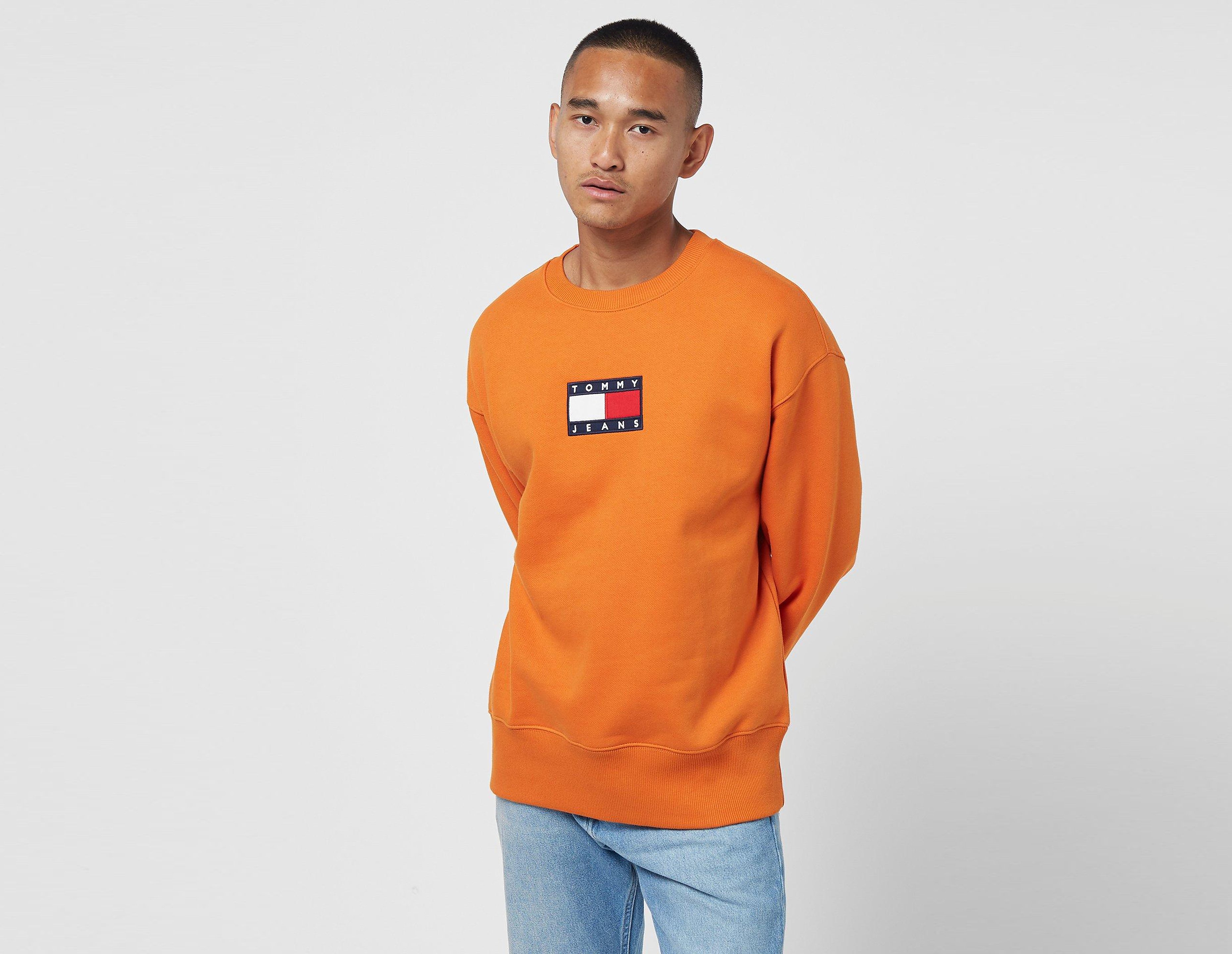 Tommy Jeans Small Flag Crewneck, arancione