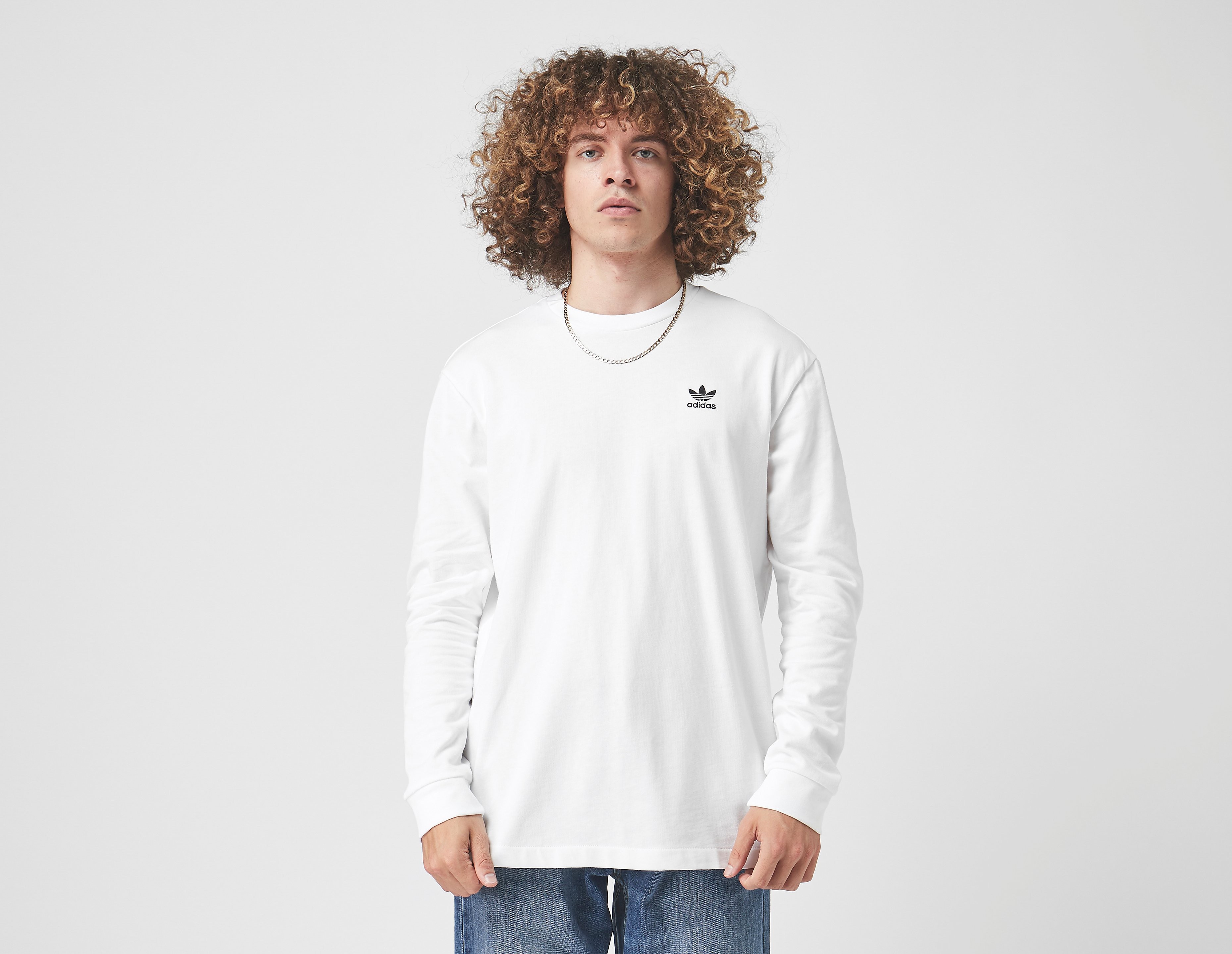 adidas Originals Long Sleeve Trefoil T-Shirt, bianco