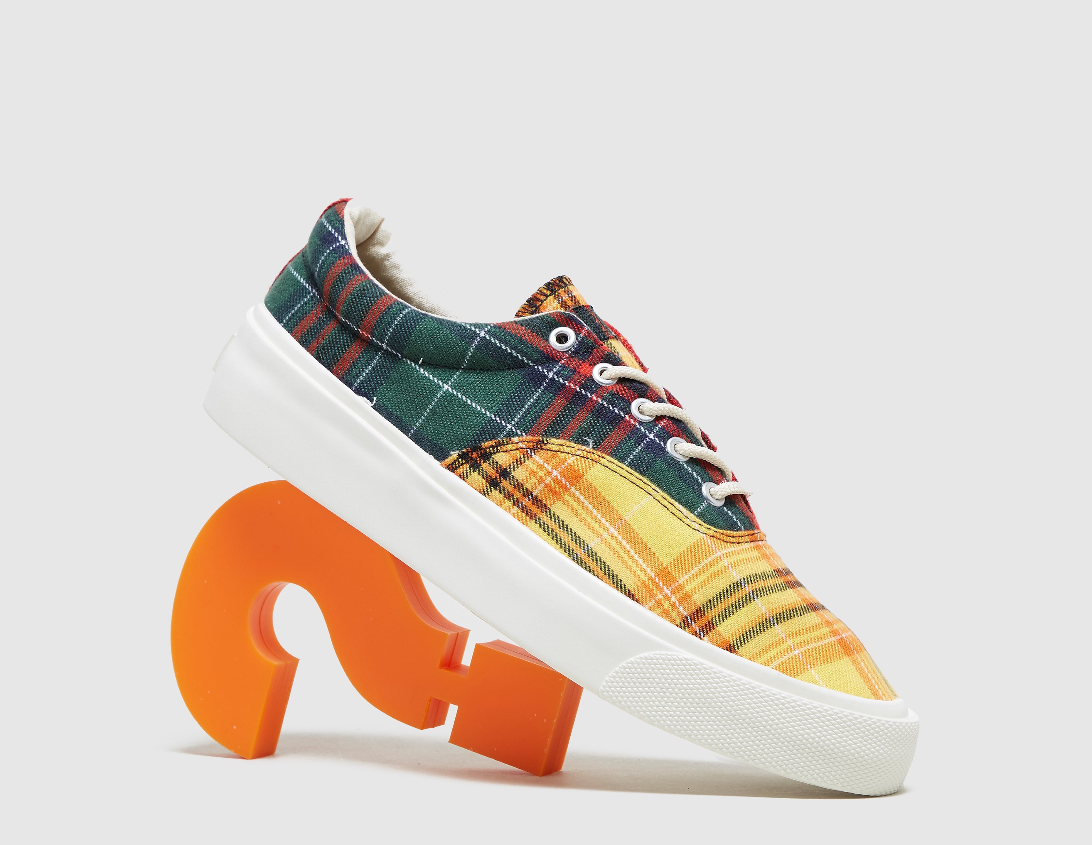 Converse Twisted Plaid Skid Grip Ox, blanc