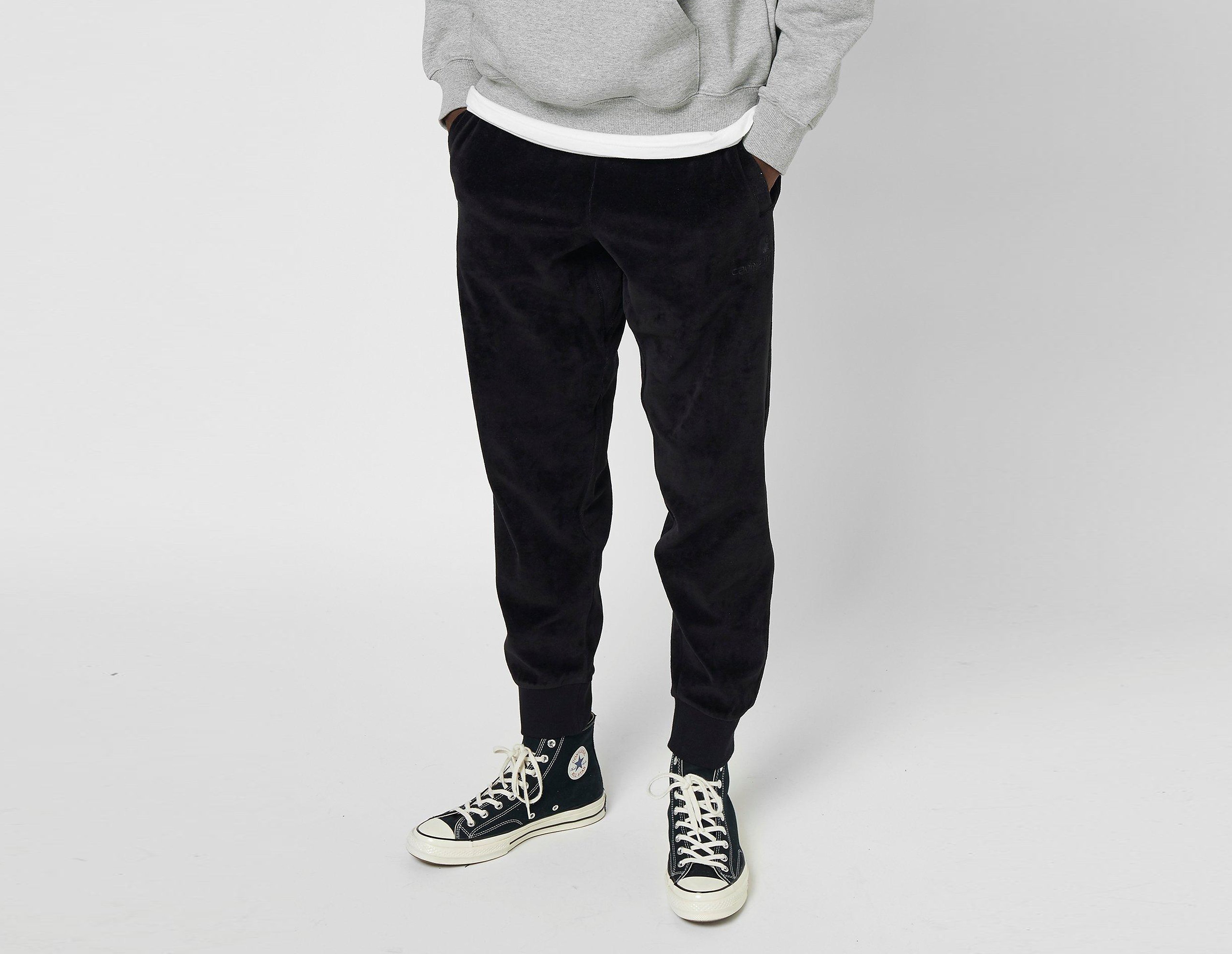 Carhartt WIP Pantalon de Survêtements United Script Velour, noir