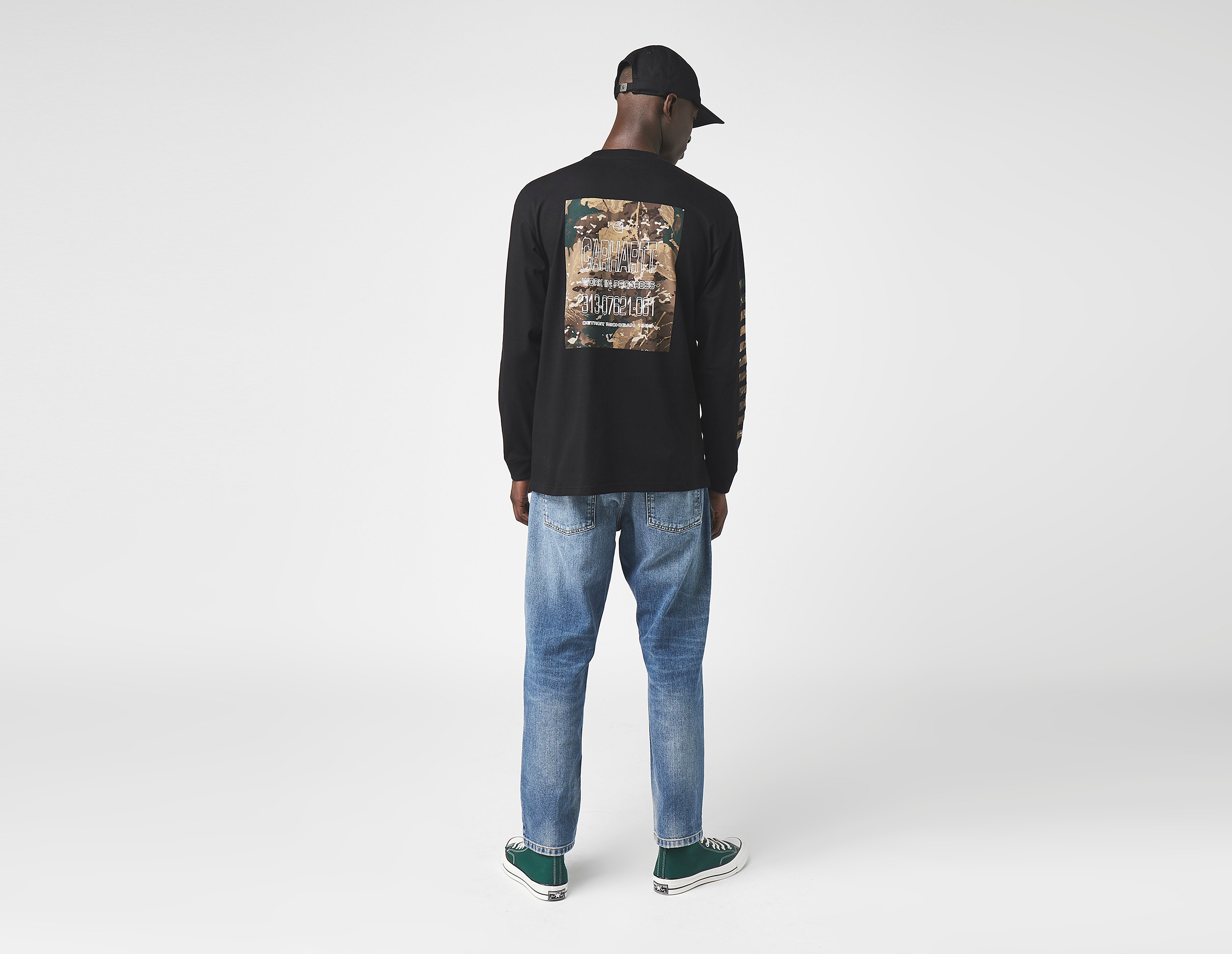 Carhartt WIP Maglietta a maniche lunghe Camo Mil, nero