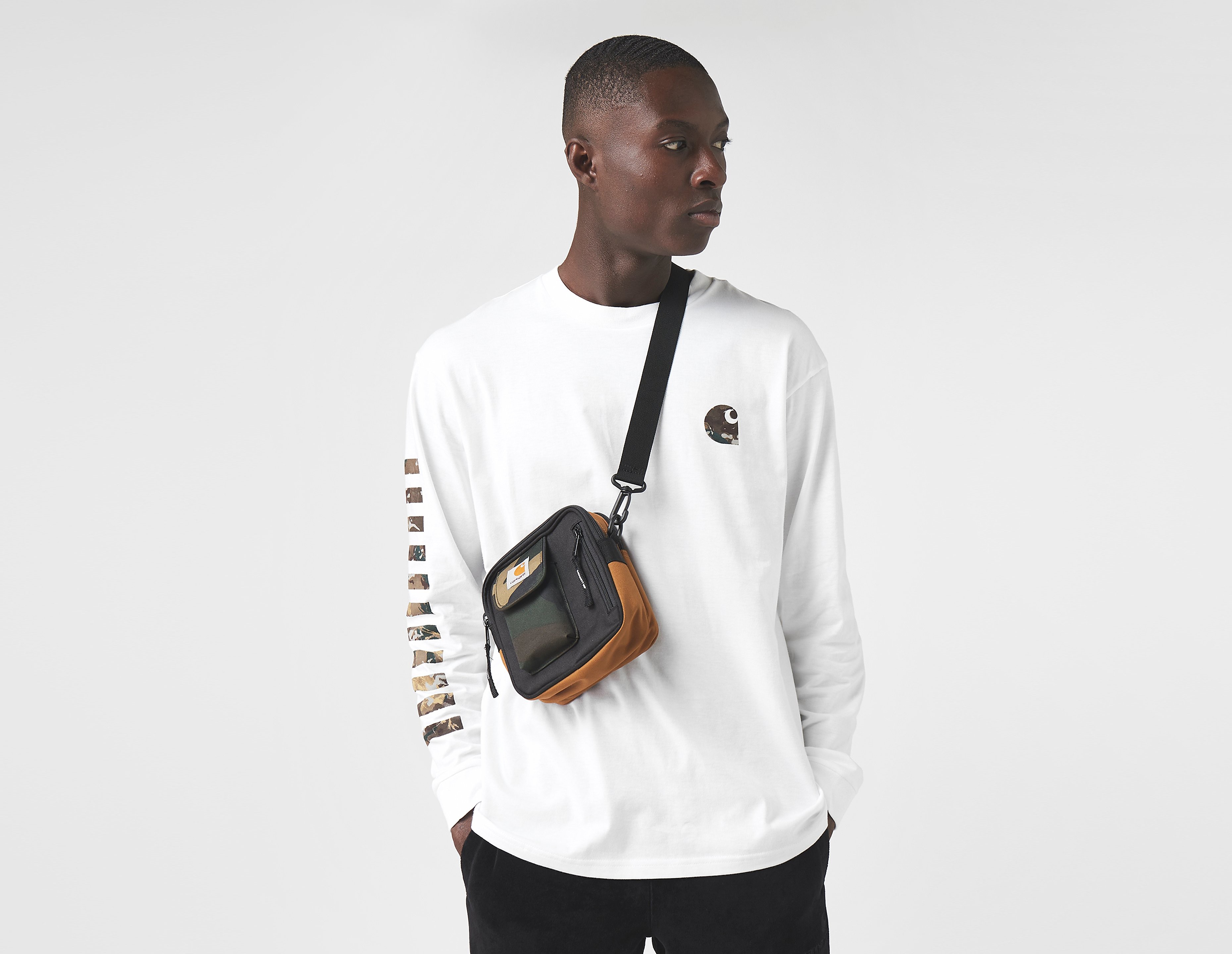 Carhartt WIP Maglietta a maniche lunghe Camo Mil, bianco