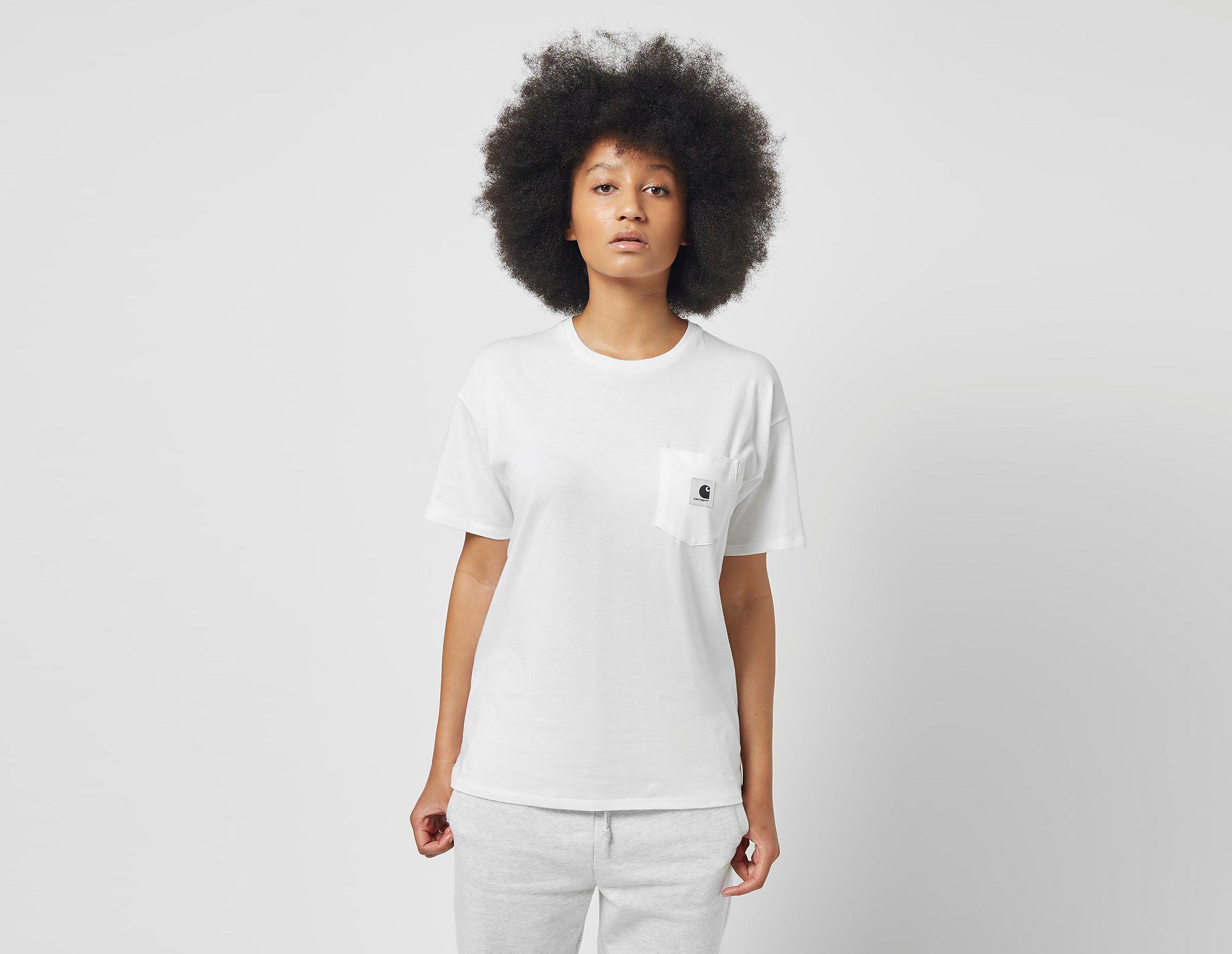 Carhartt WIP T-Shirt Carrie Pocket Femme, blanc