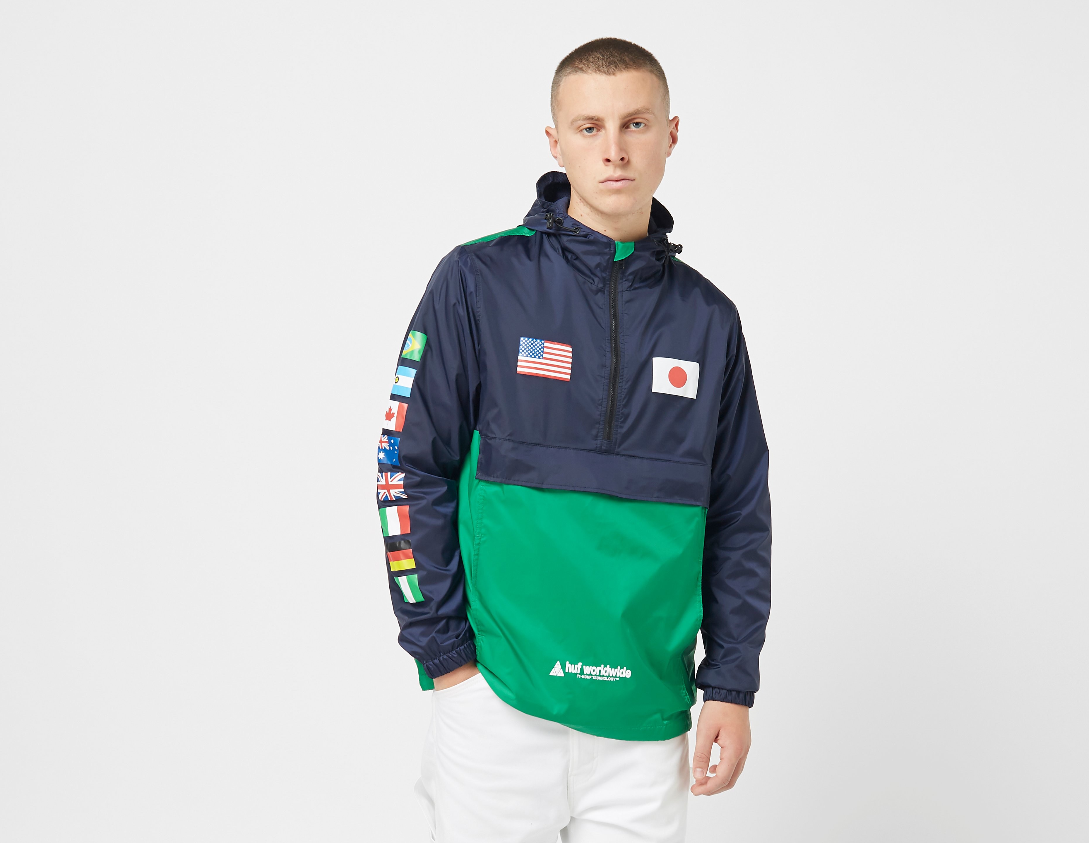 Huf Flags Anorak Jacket, celeste
