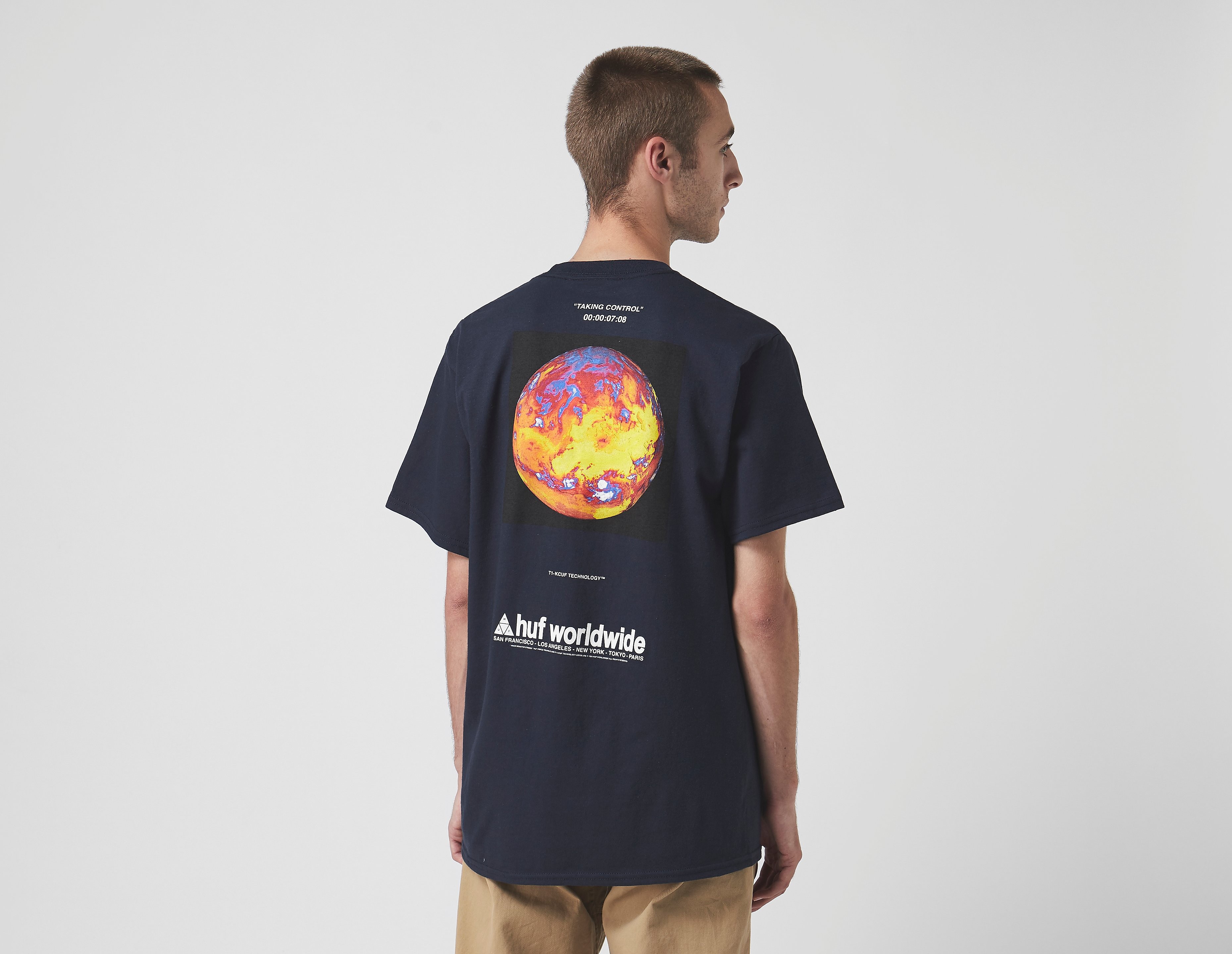 Huf Maglietta Taking Control hirt, celeste