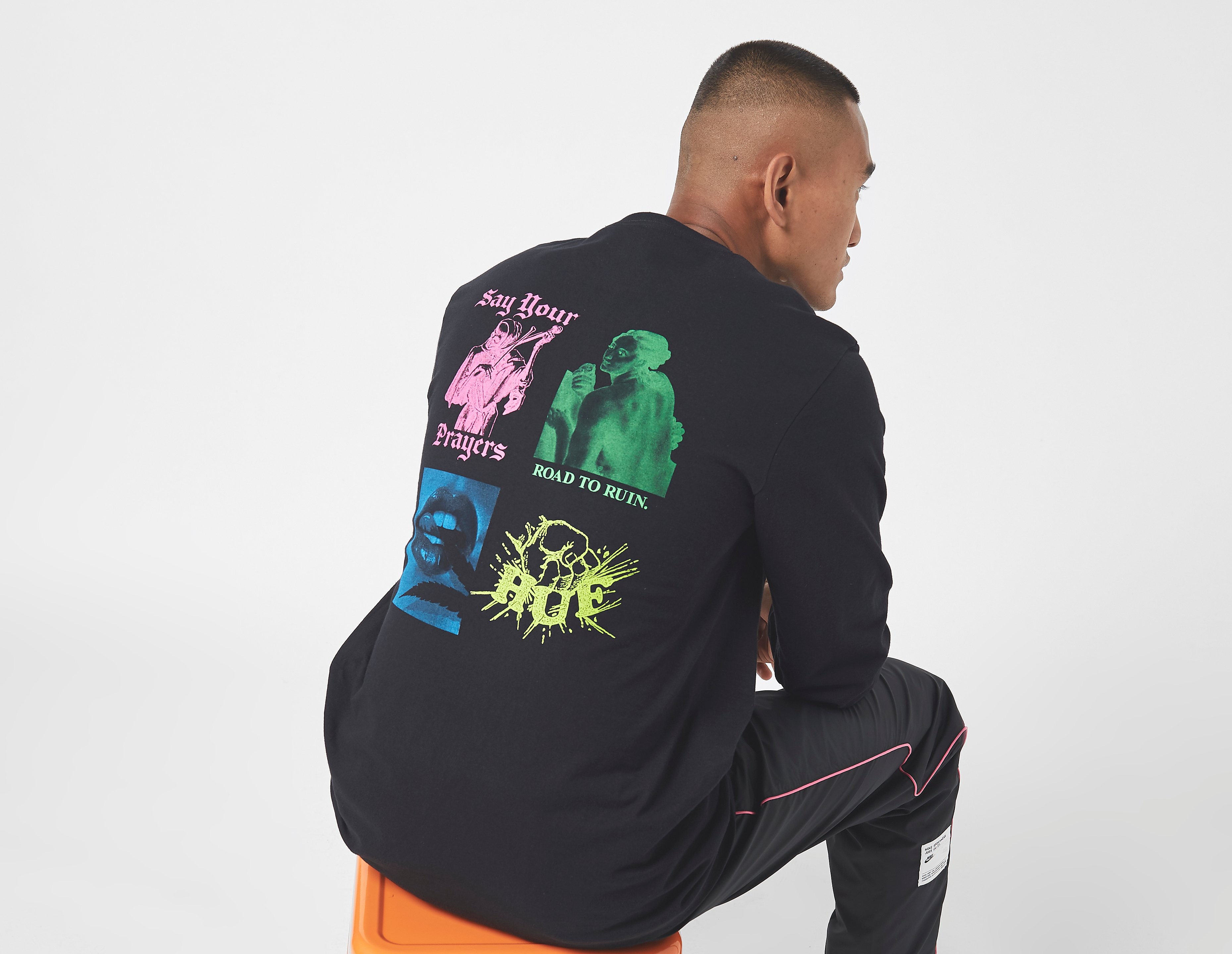 Huf Long Sleeve Deja Vu T-Shirt, nero