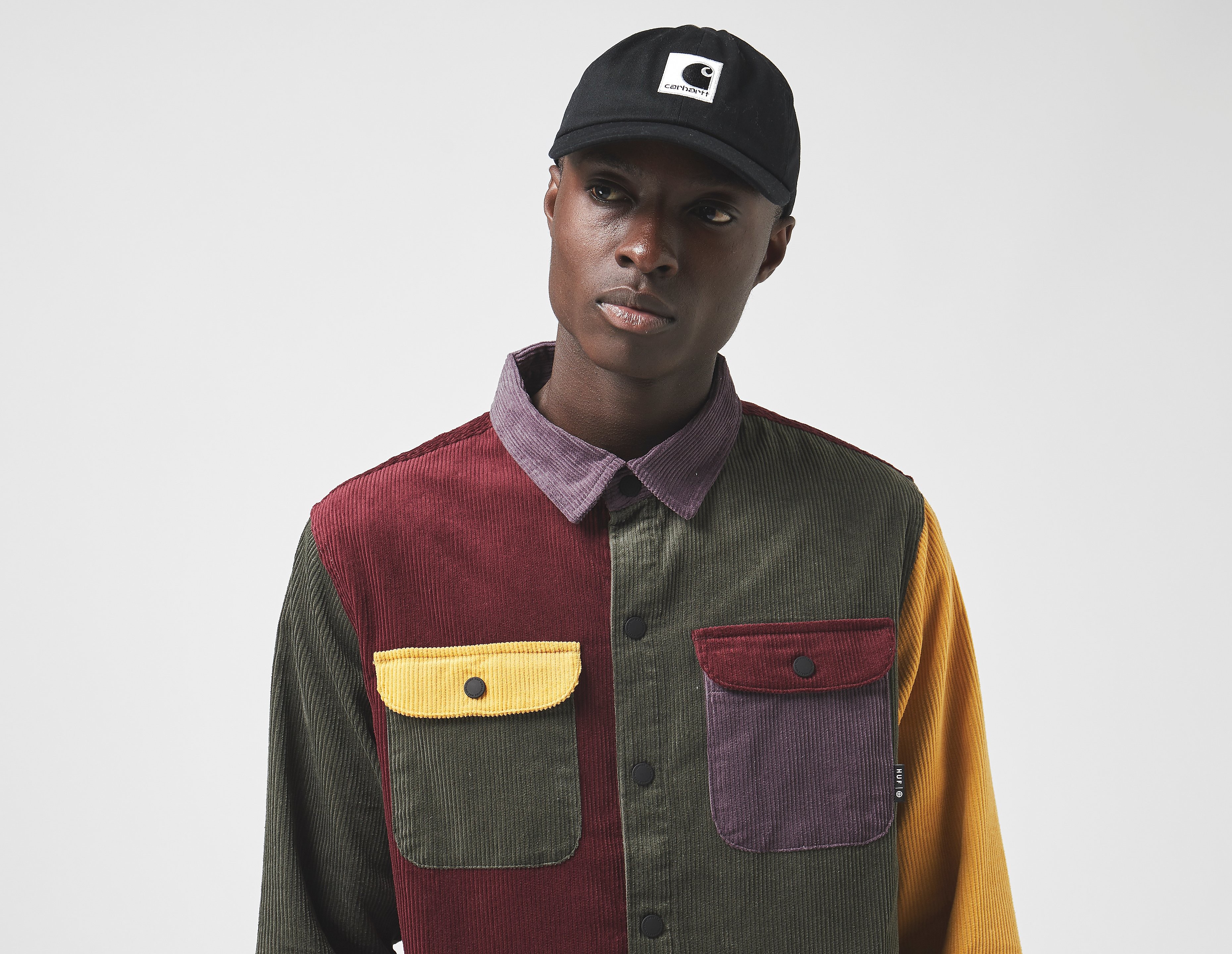 Huf Cord Block Overshirt, verde