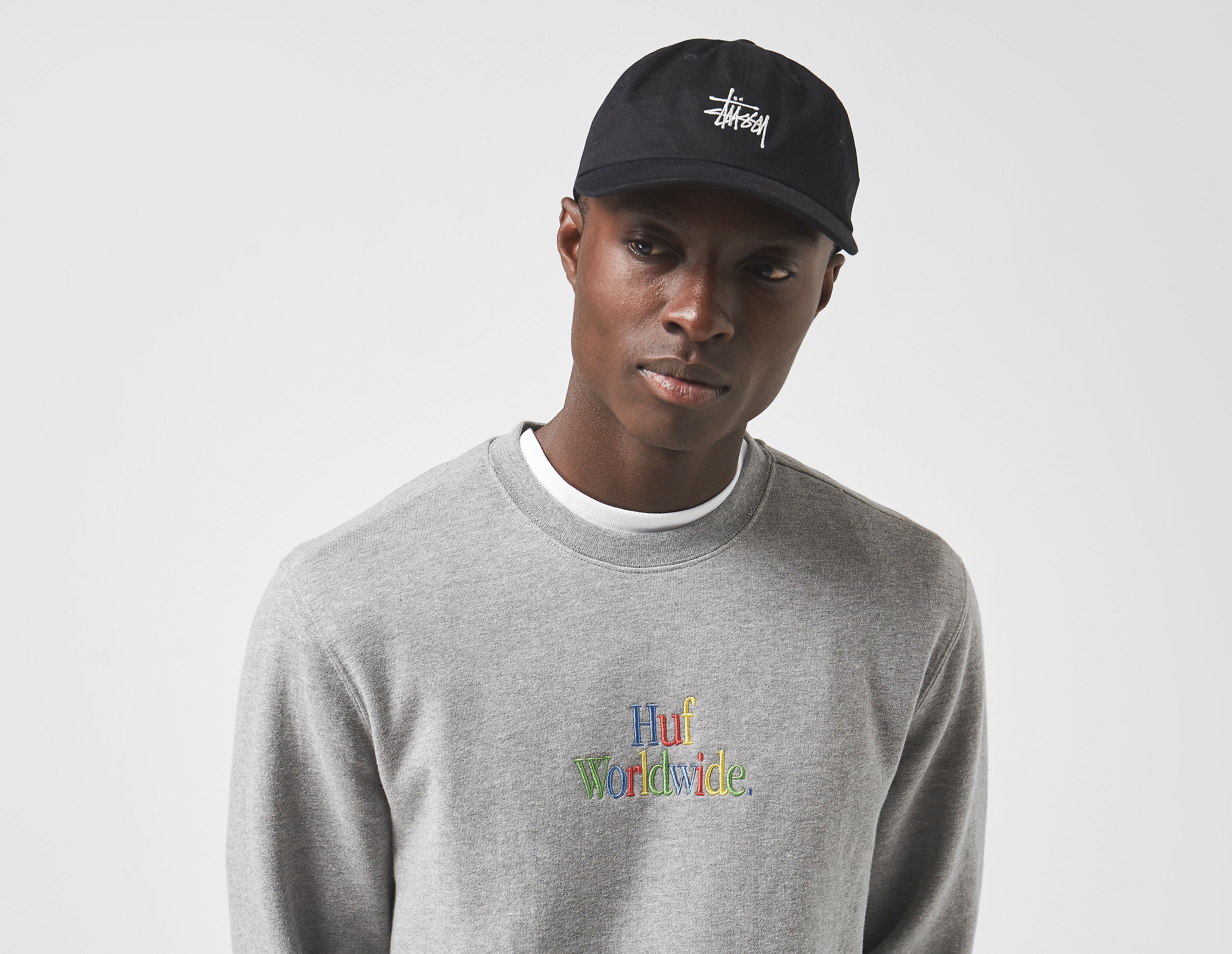 Huf Woz Crew Neck Sweatshirt, grigio