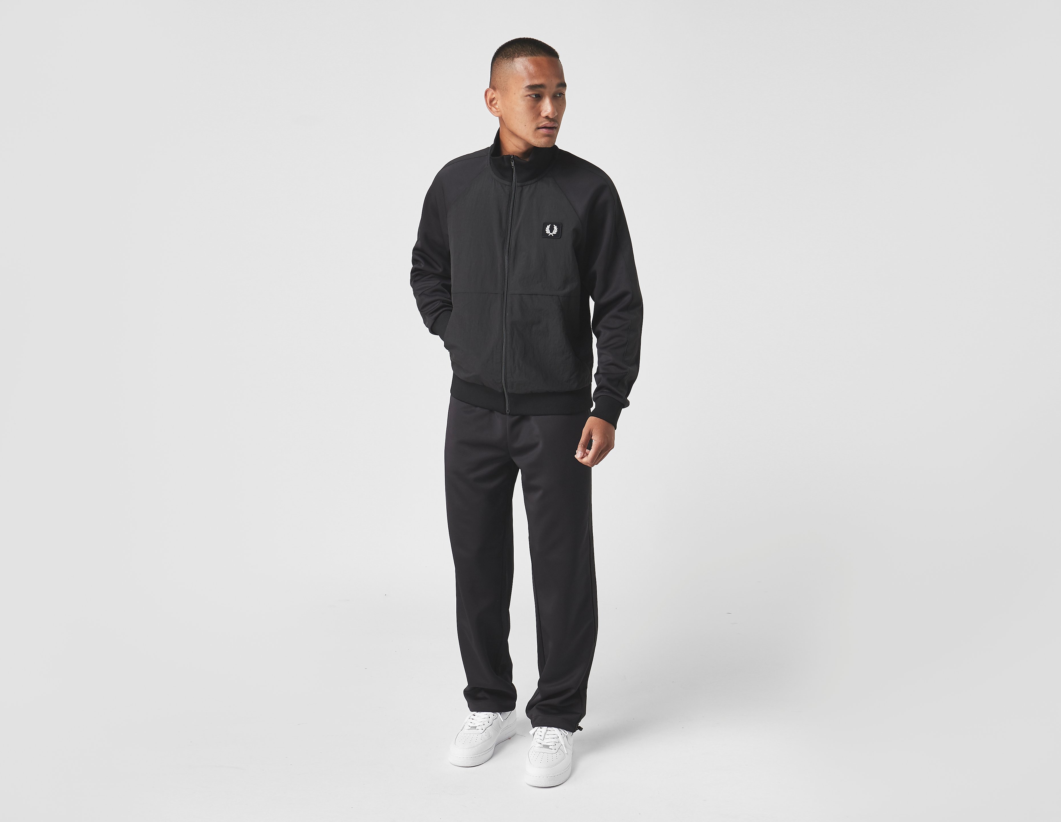 Fred Perry Woven Panel Track Jacket, noir