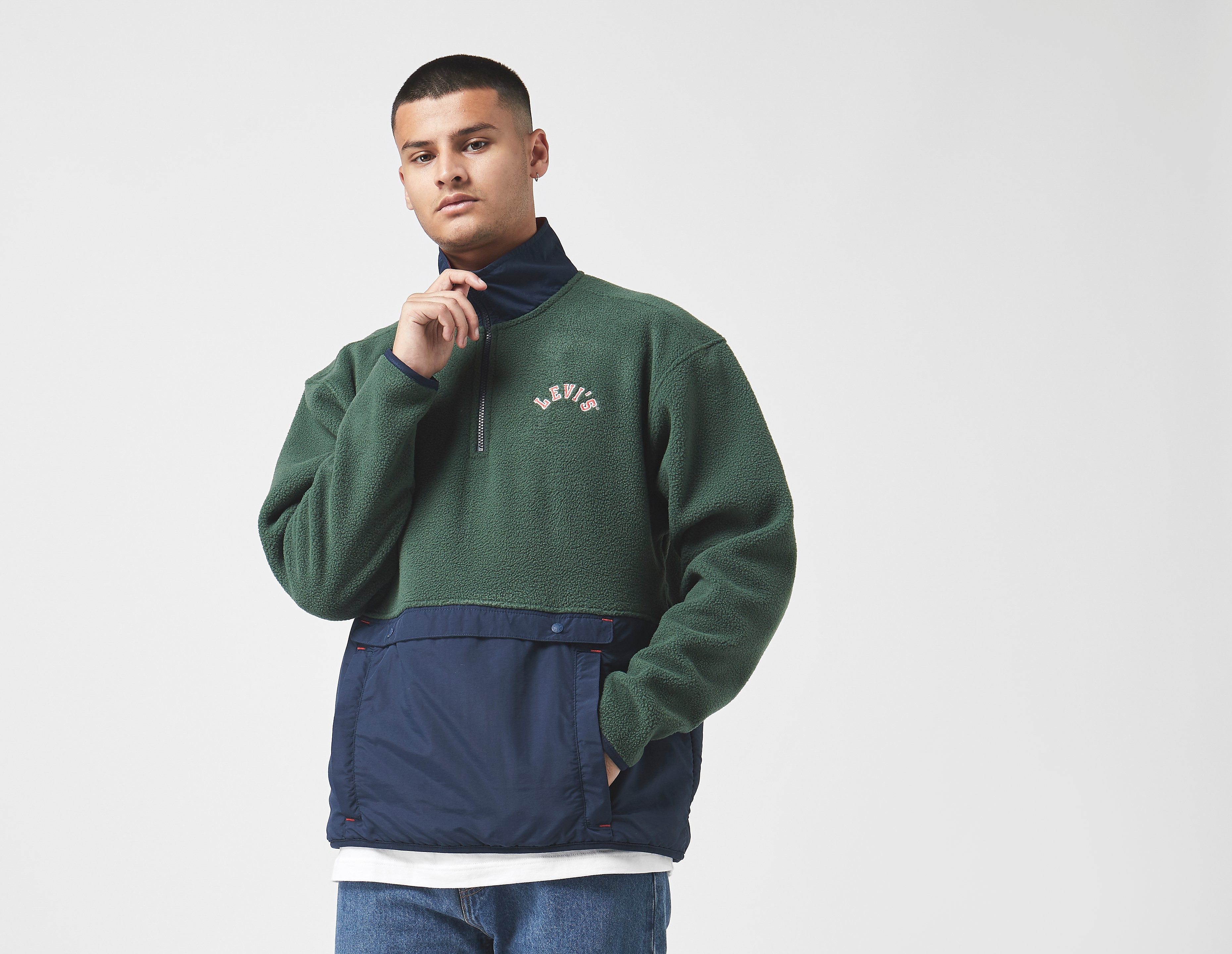 Levi's Polar Quarter Zip Fleece, verde
