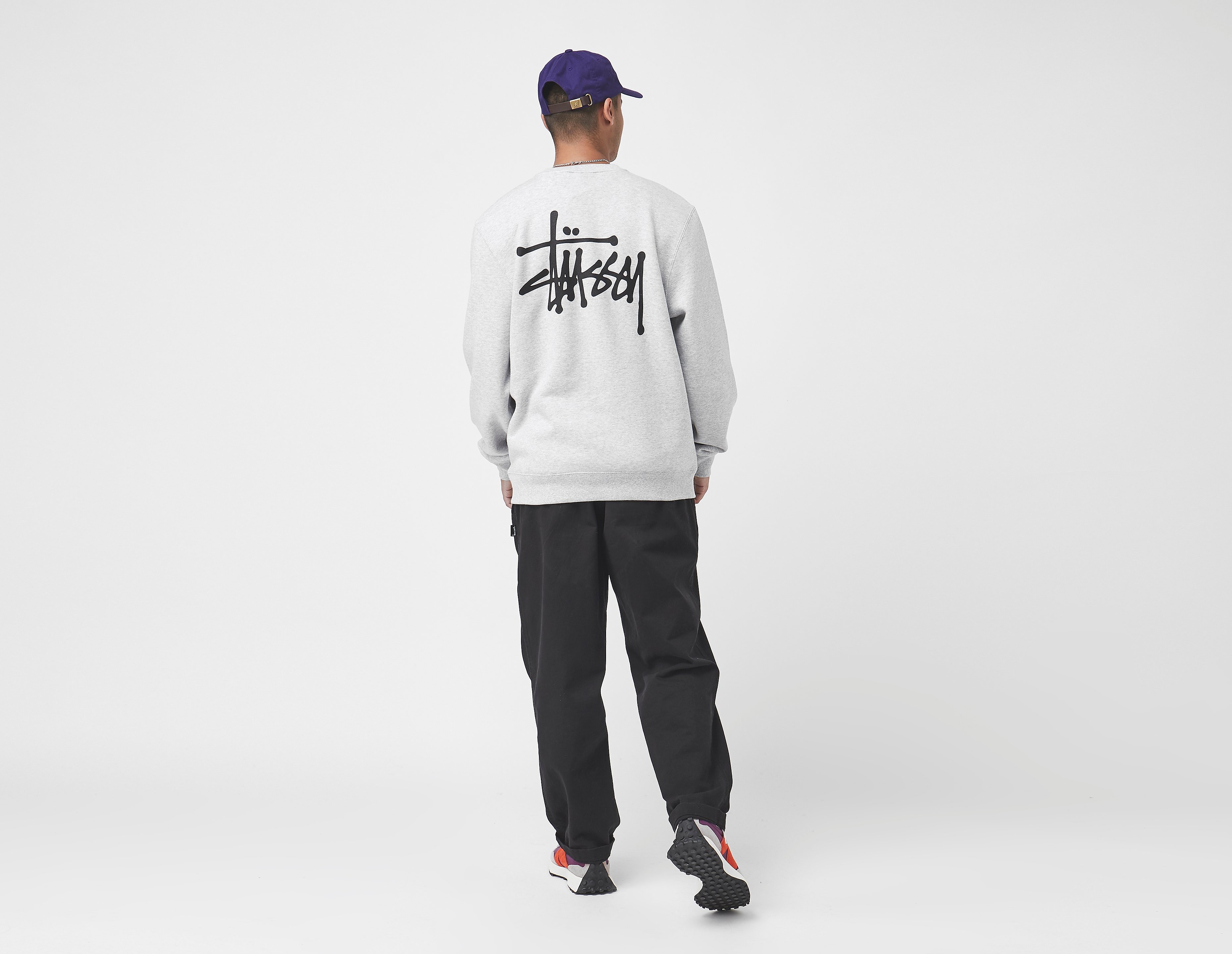 Stussy Felpa Basic Stussy, grigio