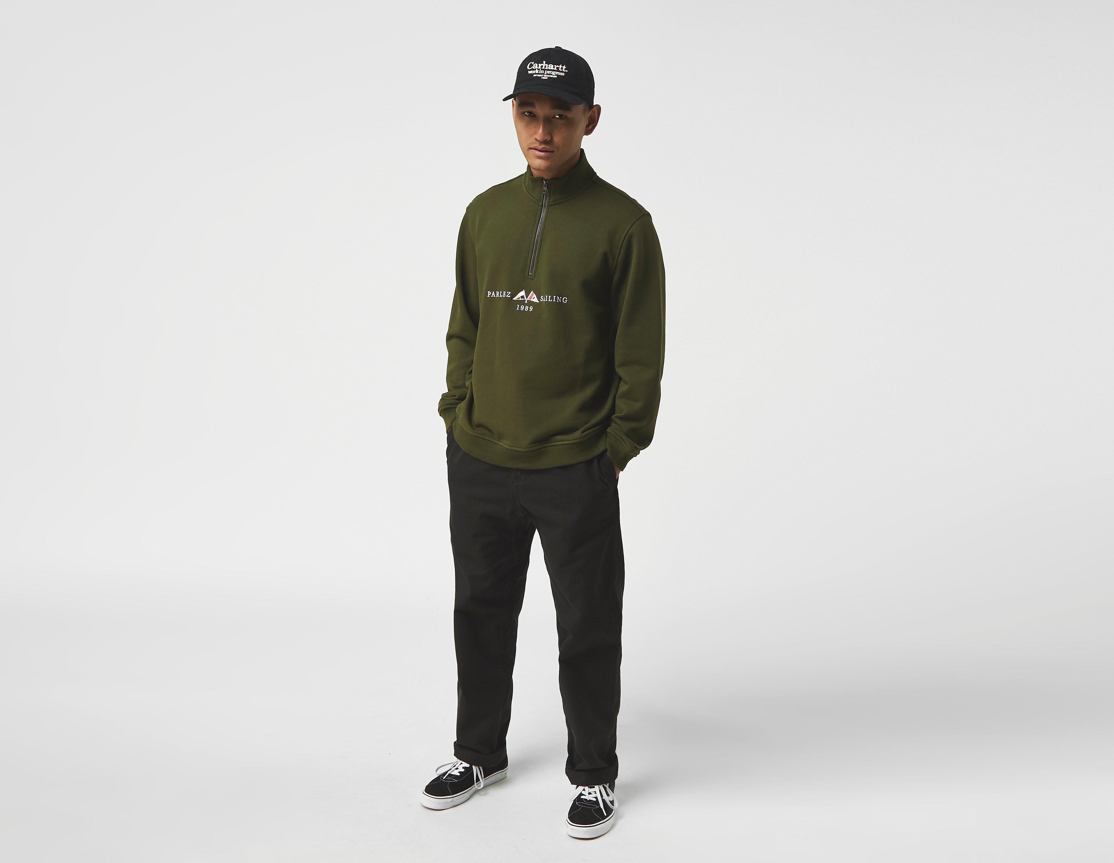 Parlez Jetty Quarter-Zip Sweatshirt, verde