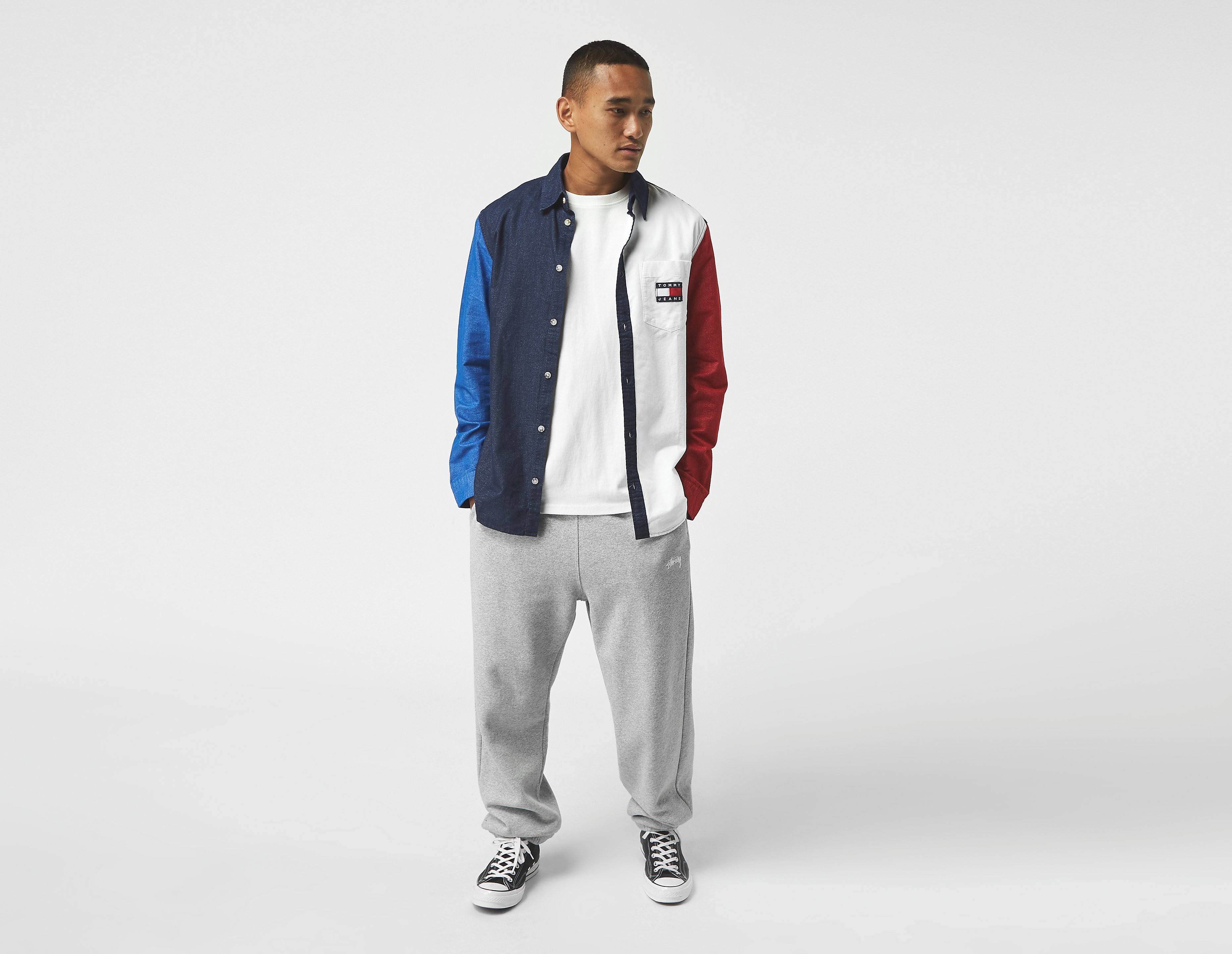 Tommy Jeans Colour-block Pure Cotton Shirt, multicolor