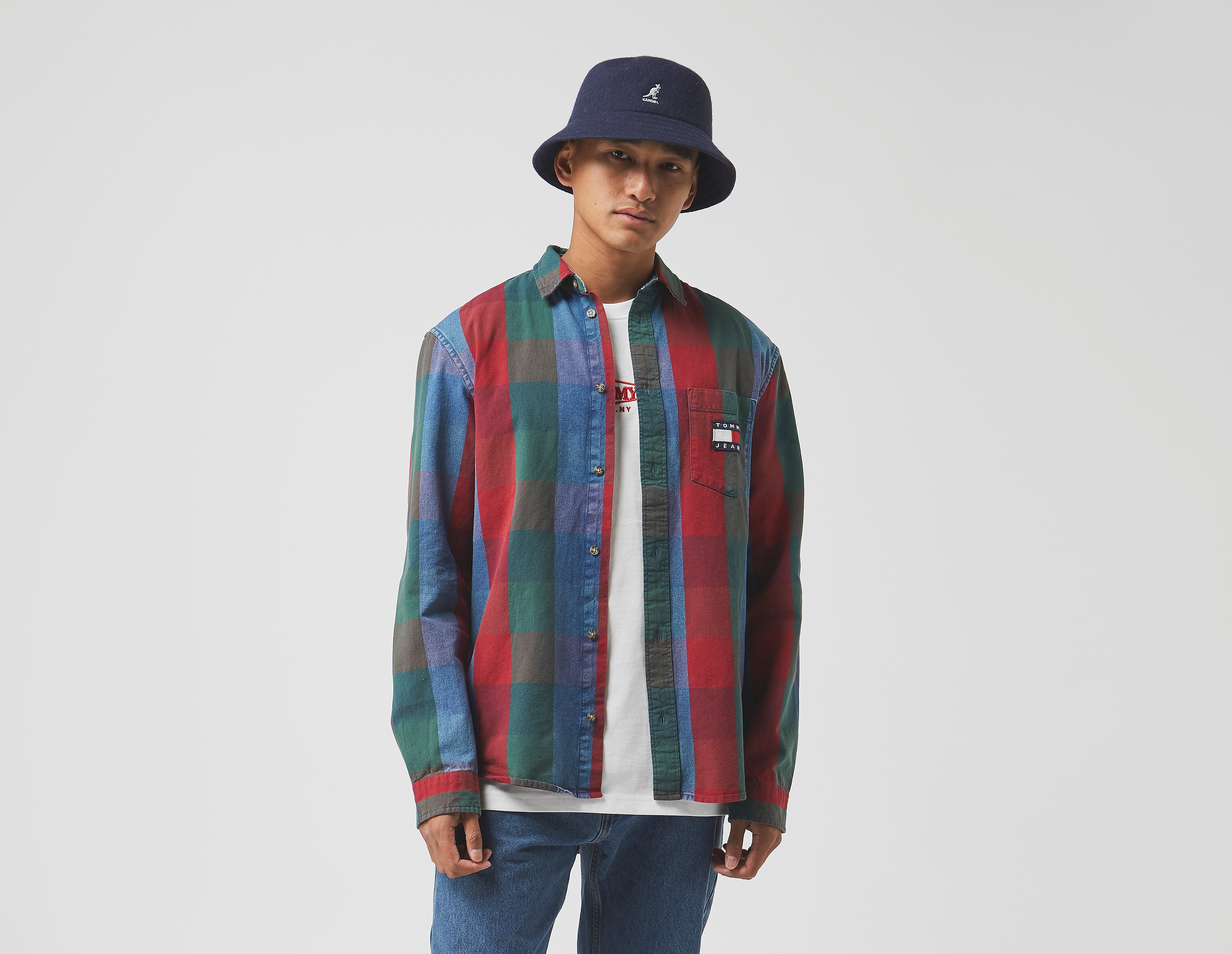 Tommy Jeans Denim Check Shirt, celeste