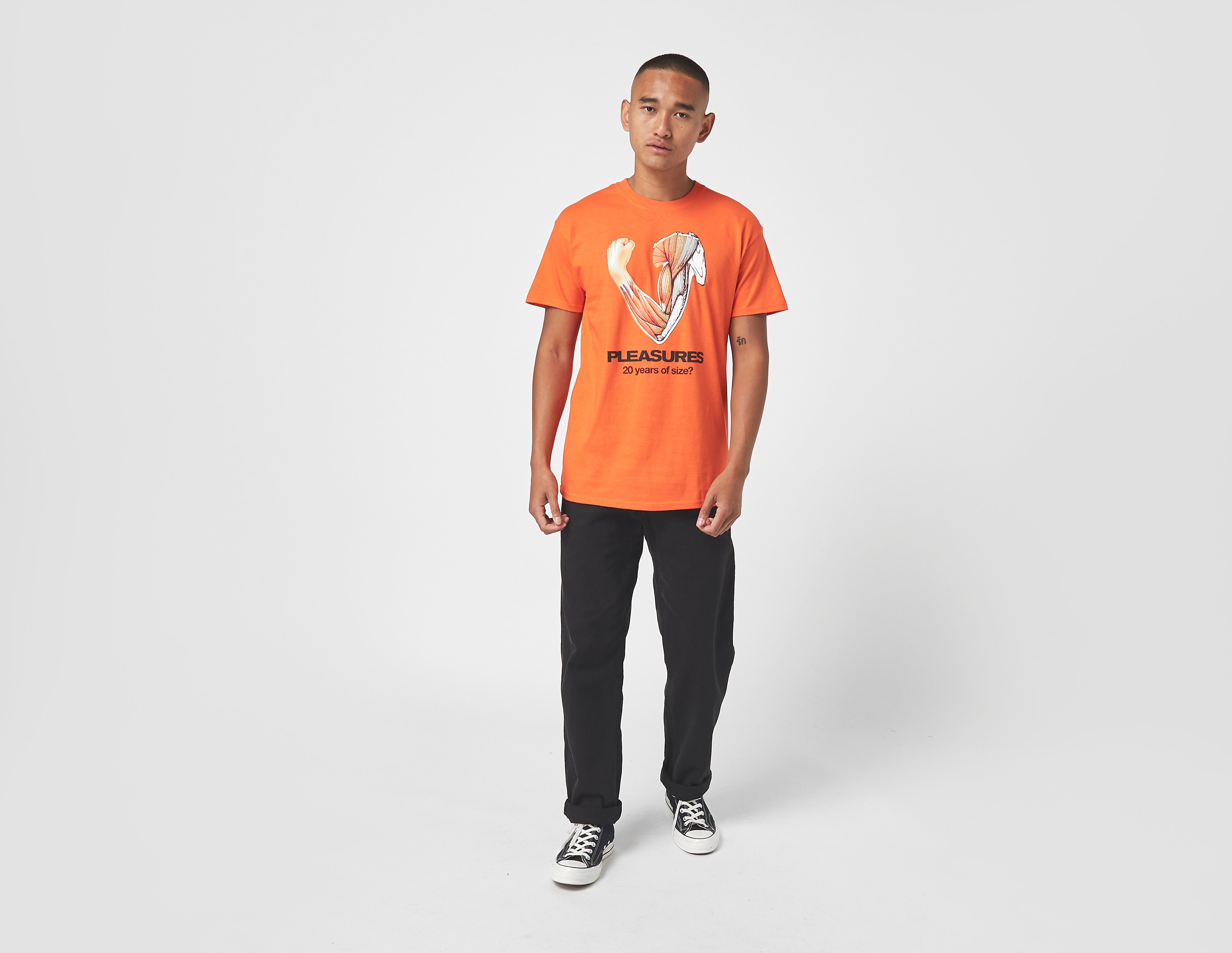 Pleasures Muscle T-Shirt - size? Exclusive, arancione