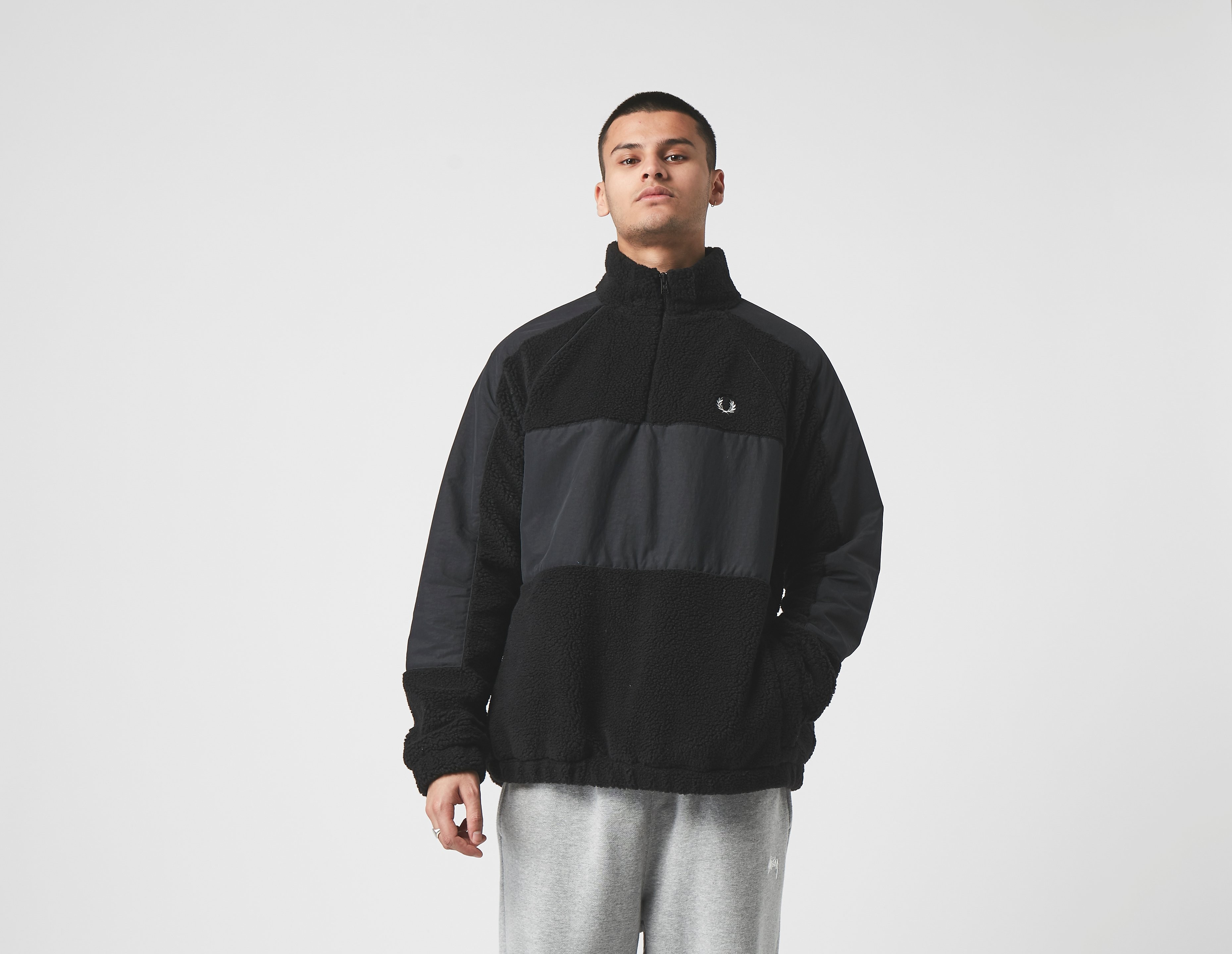 Fred Perry Veste en Molleton Tissé Borg