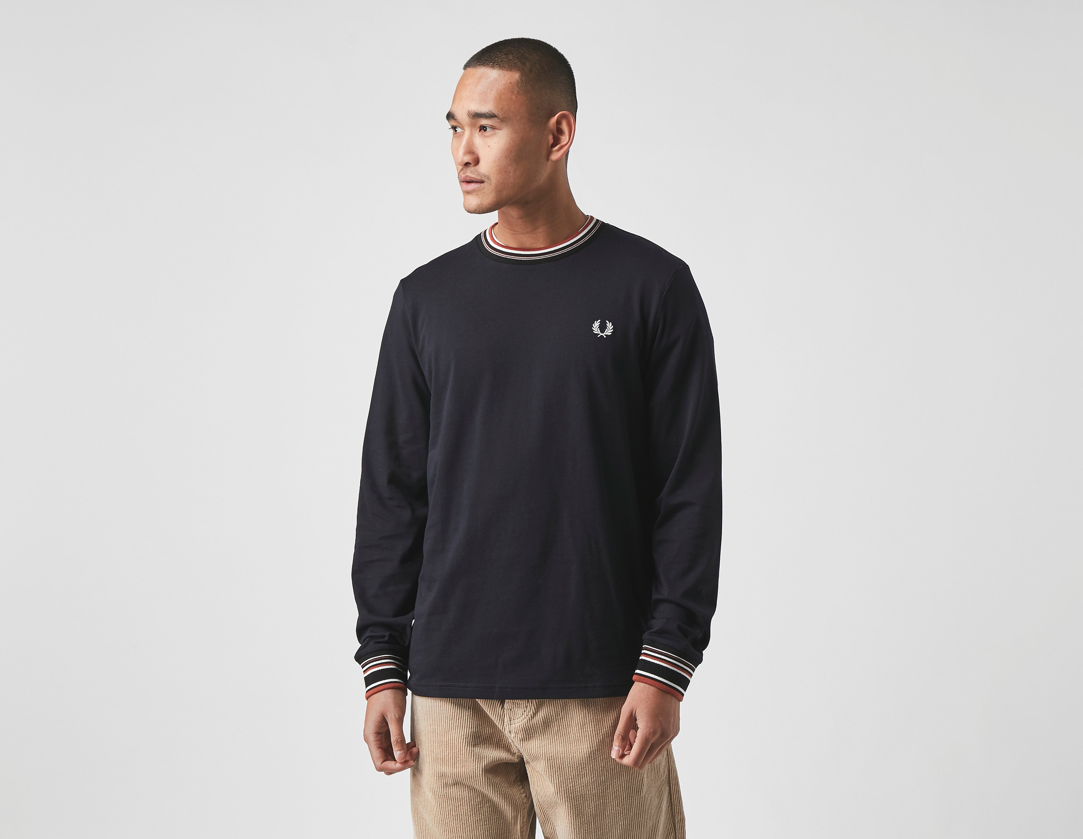 Fred Perry T-shirt à Manches Longues et Rayures
