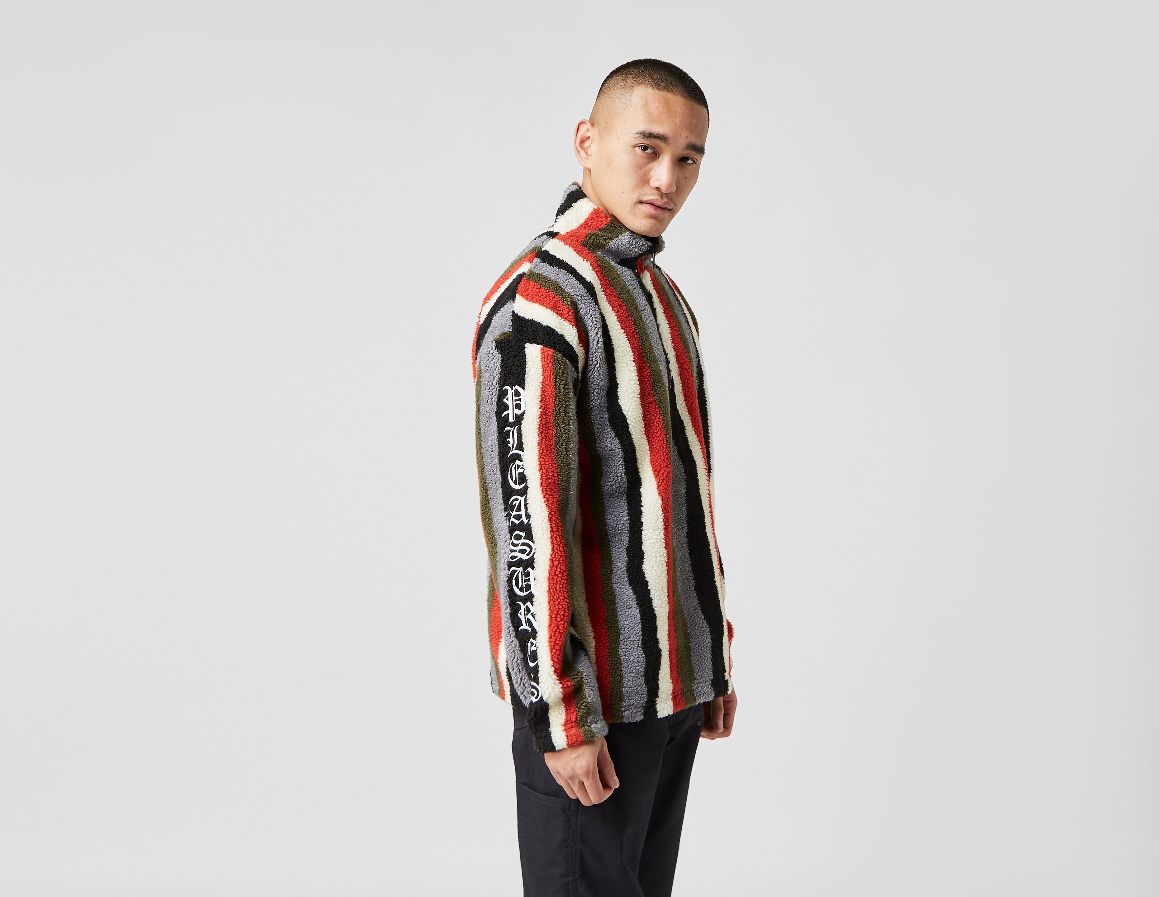 Pleasures Old English Quarter Zip Sherpa