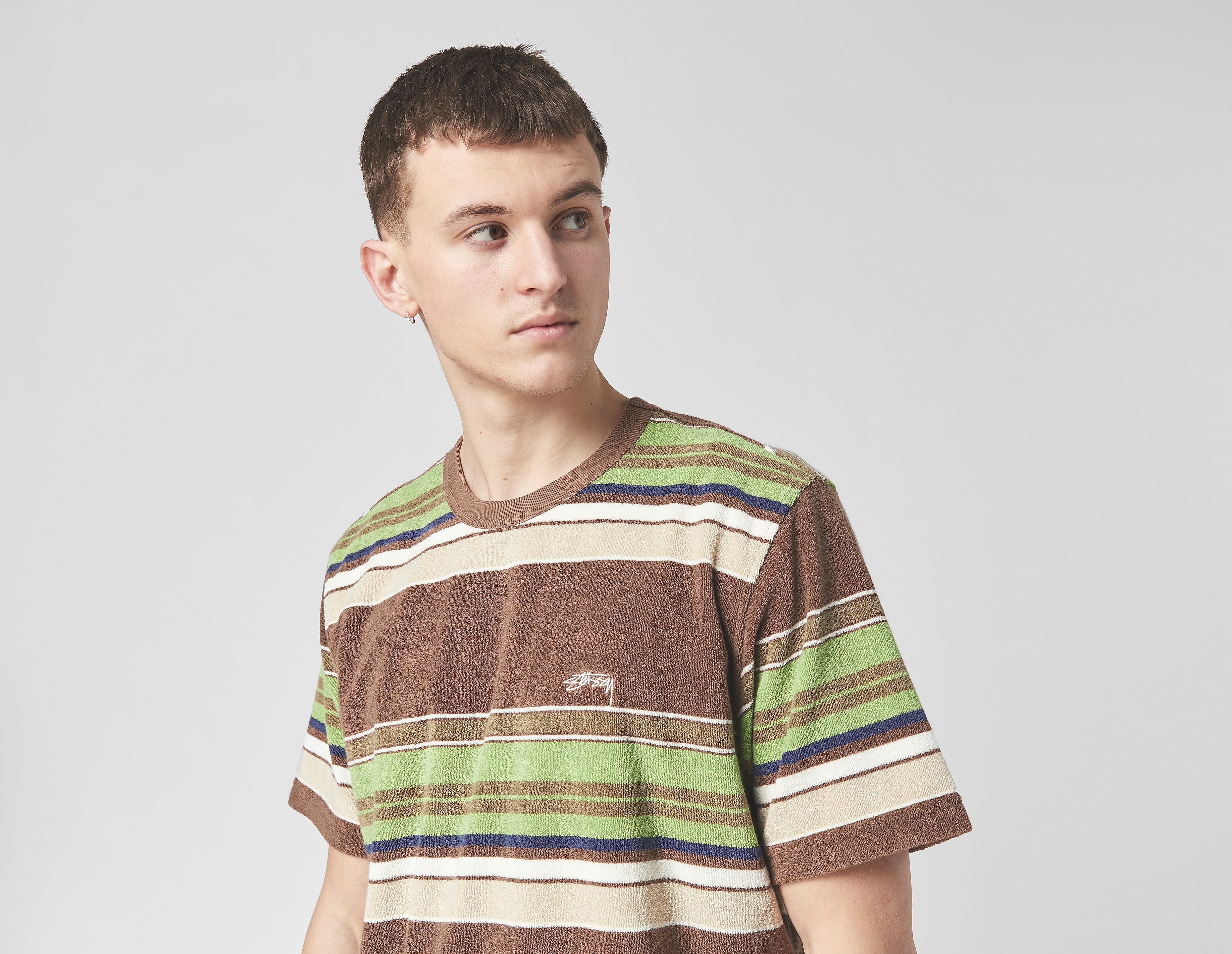 Stussy Hudson Stripe Crew T-Shirt