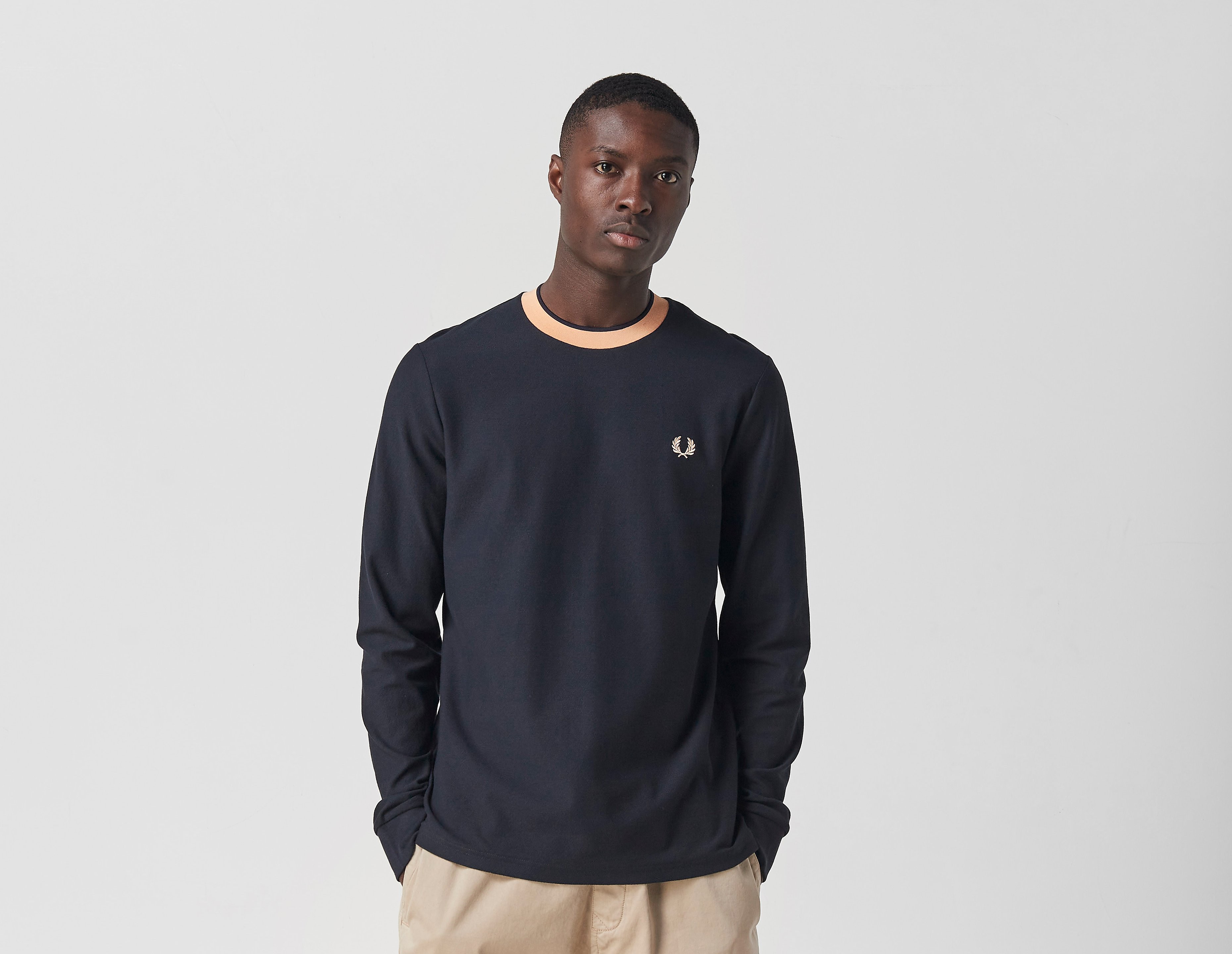 Fred Perry Authentic Long Sleeve Crepe Jersey T-Shirt