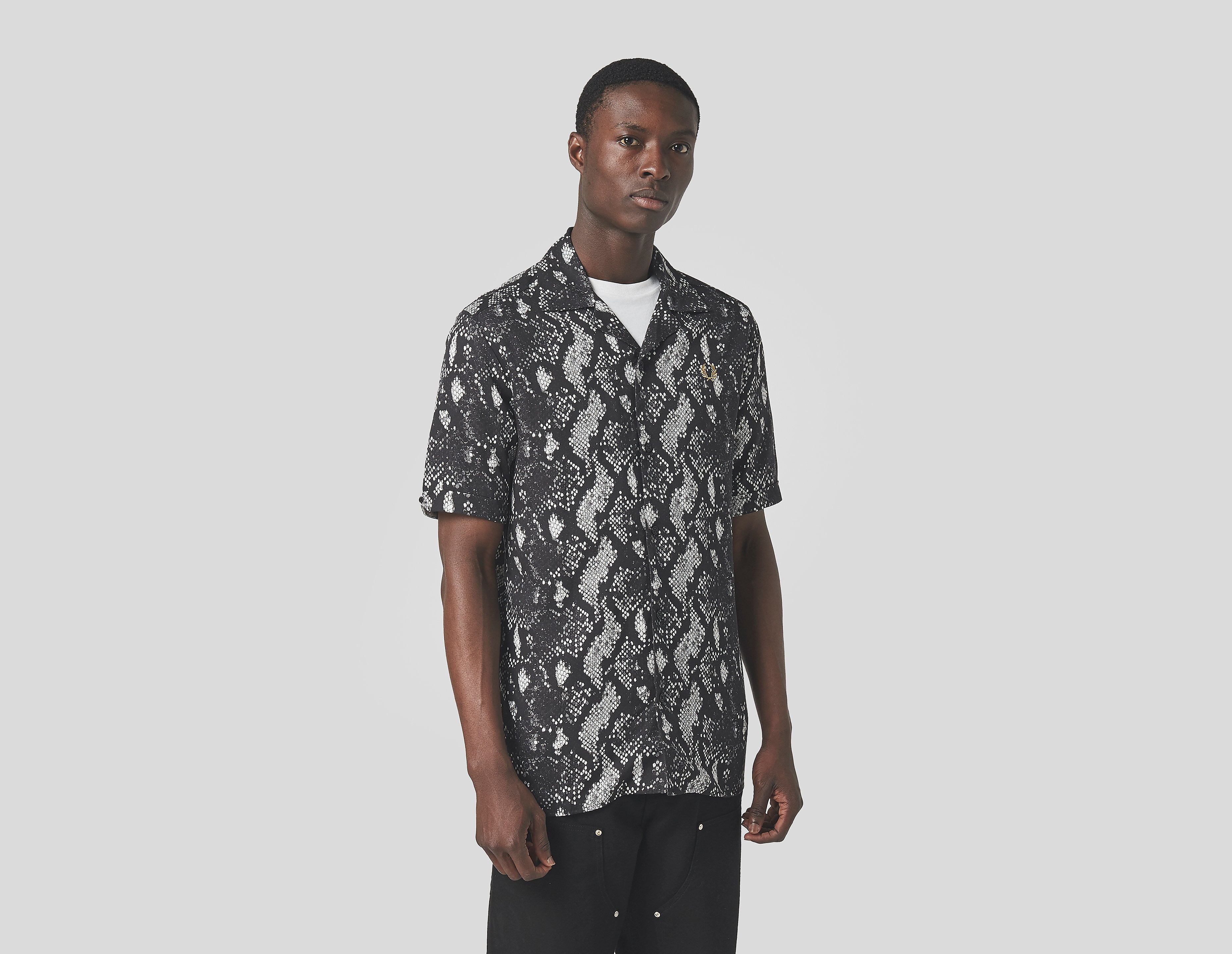 Fred Perry Chemise Snake Print Revere