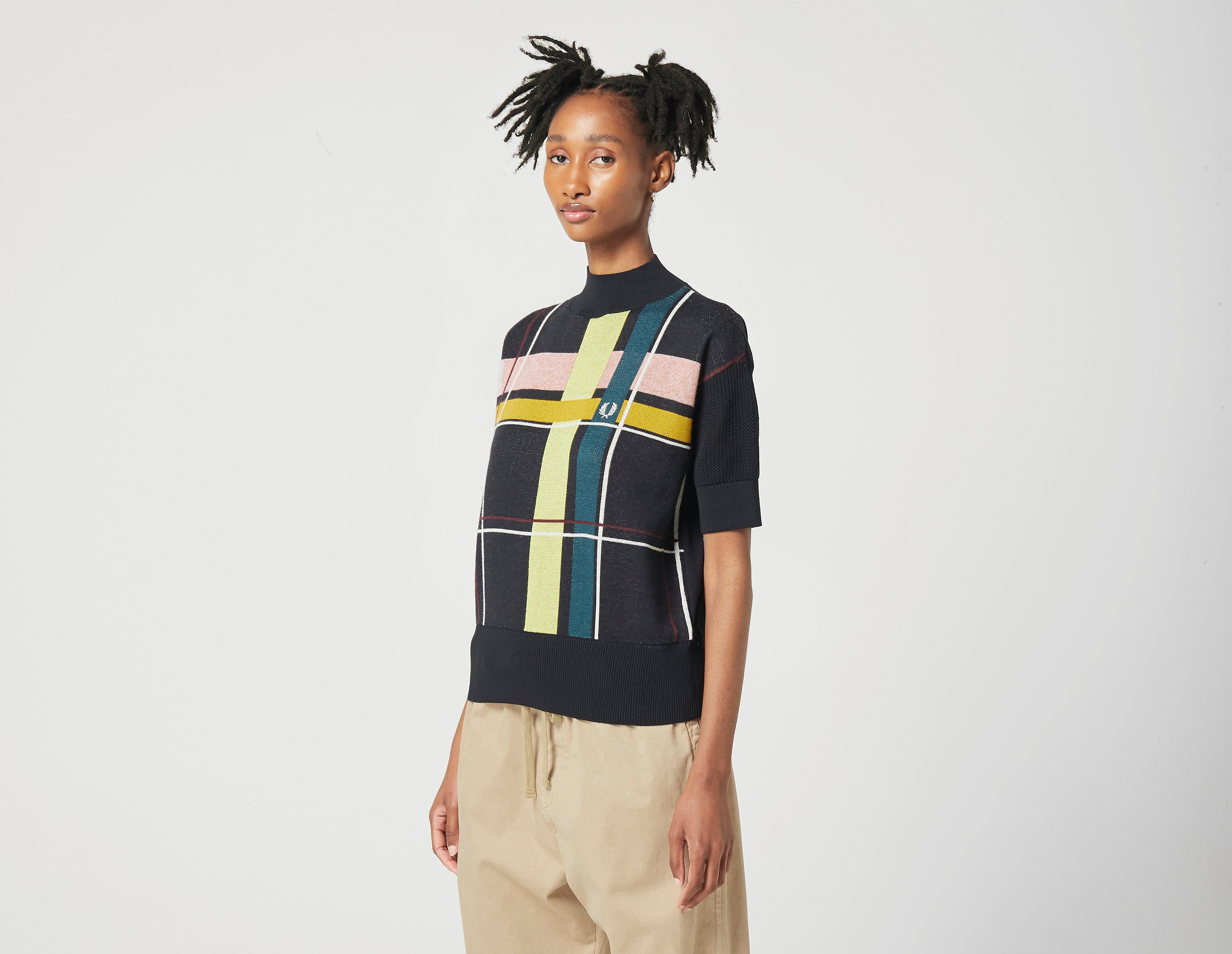 Fred Perry Chemise Jacquard Knit Polo Shirt Femme