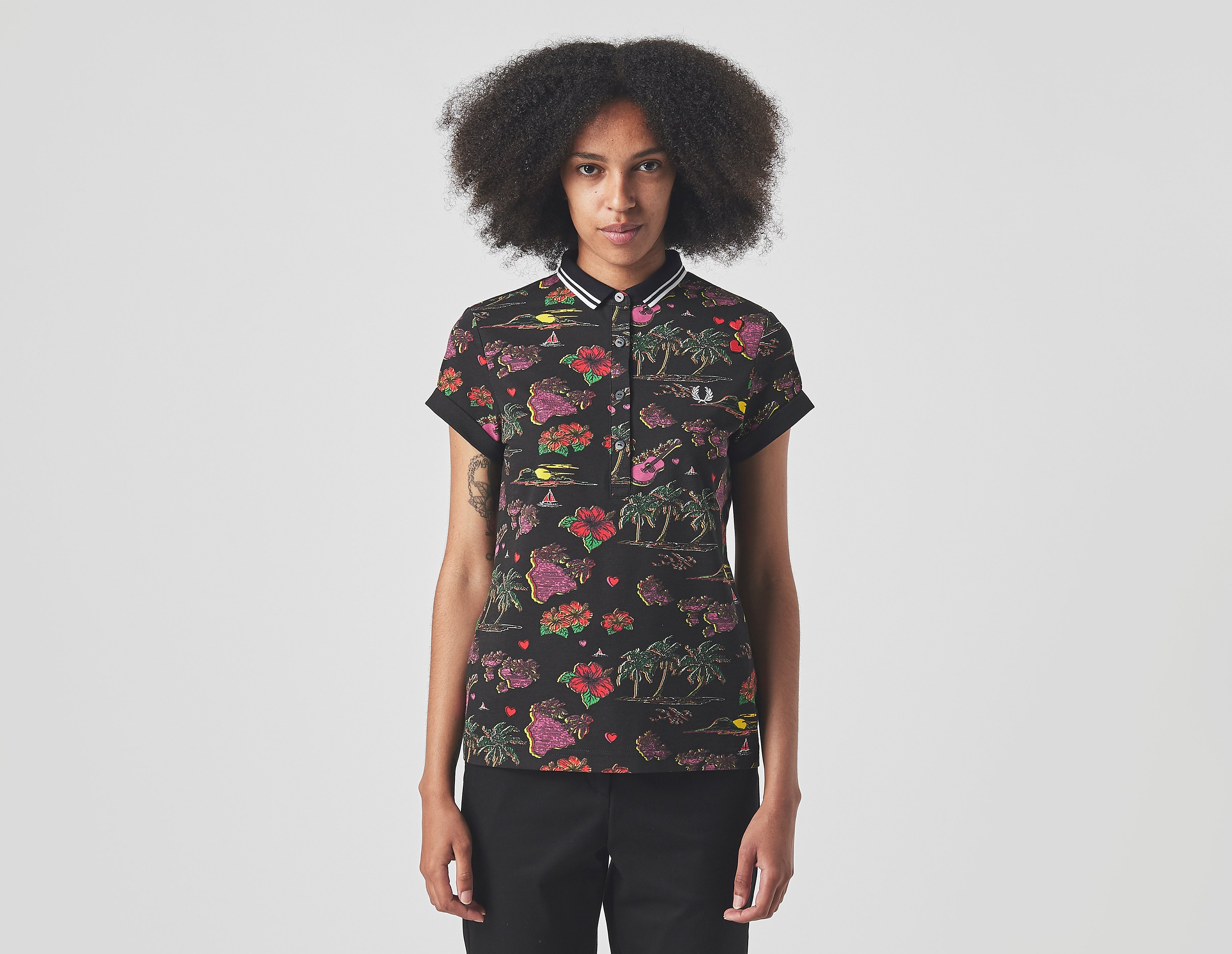 Fred Perry Polo Print Amy Winehouse Hawaiian