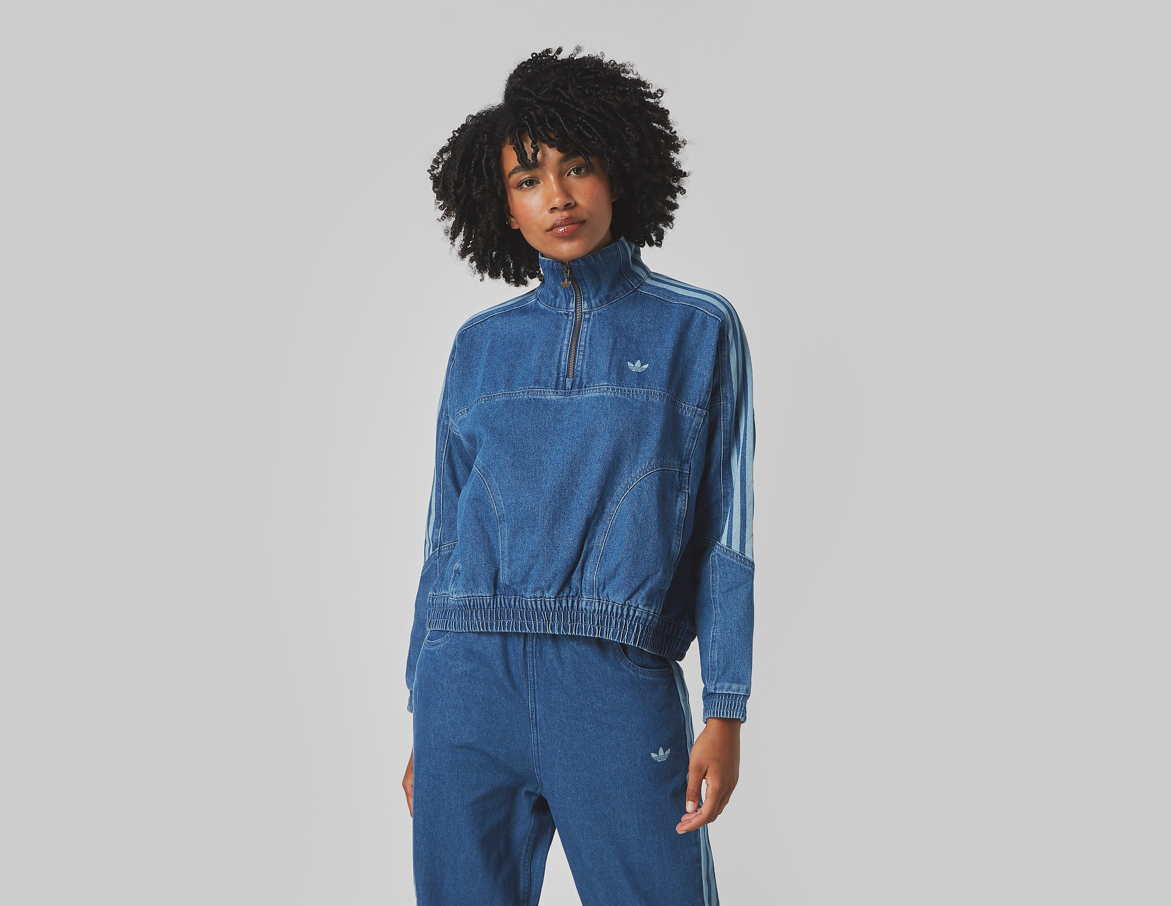 adidas Originals Adicolor Denim Cropped Track Top