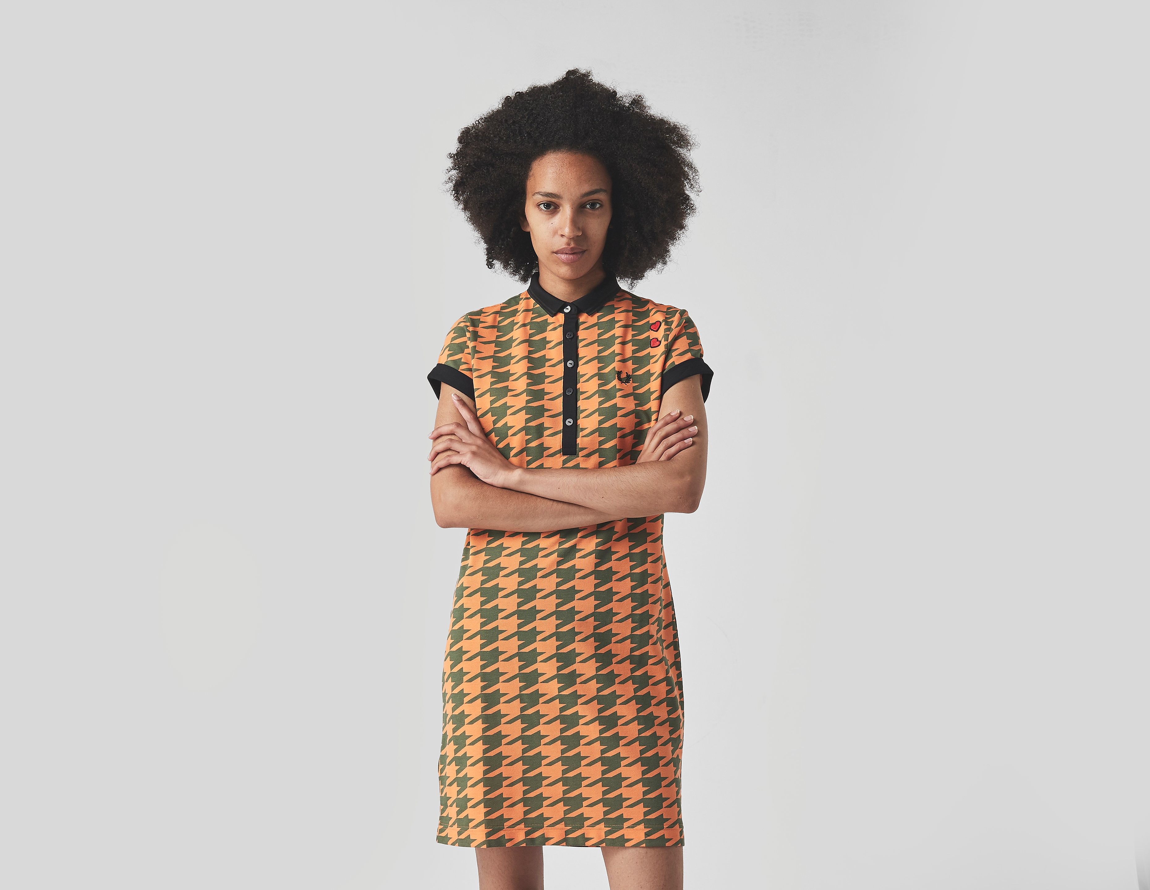 Fred Perry Robe Chemise Amy Winehouse Houndstooth Pique