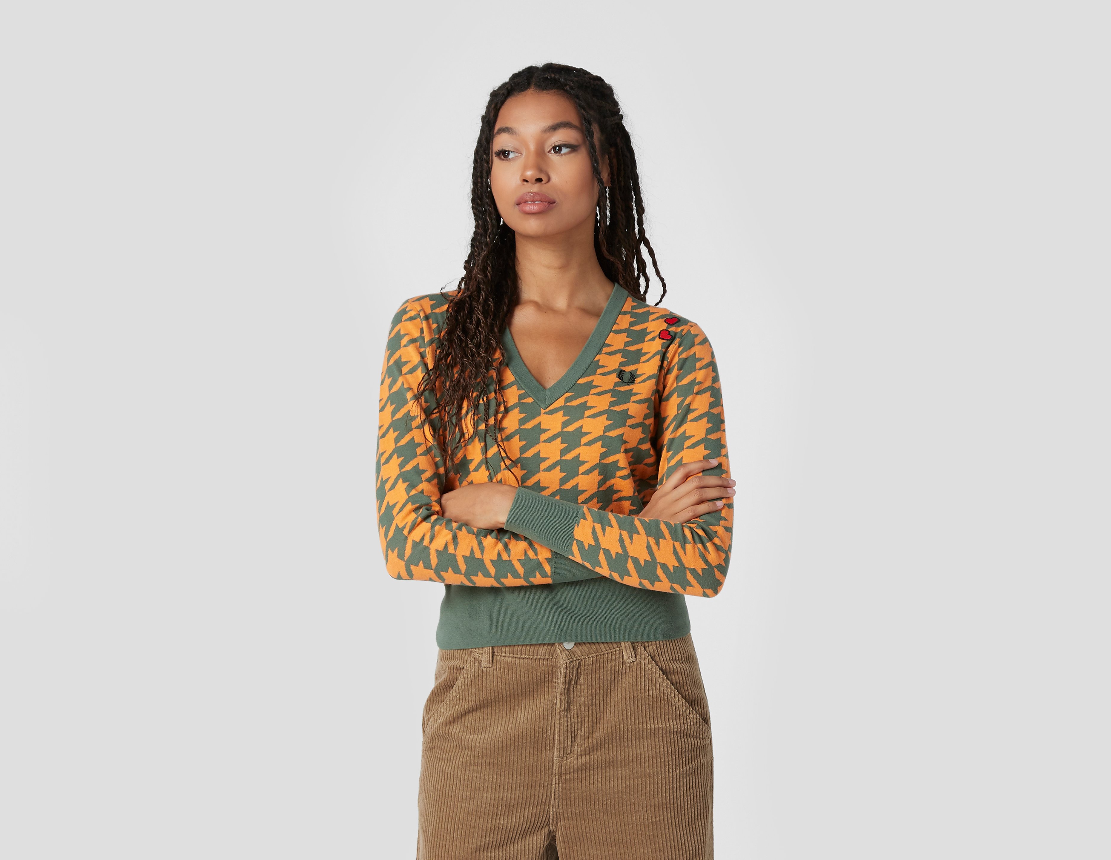 Fred Perry Houndstooth V-Neck