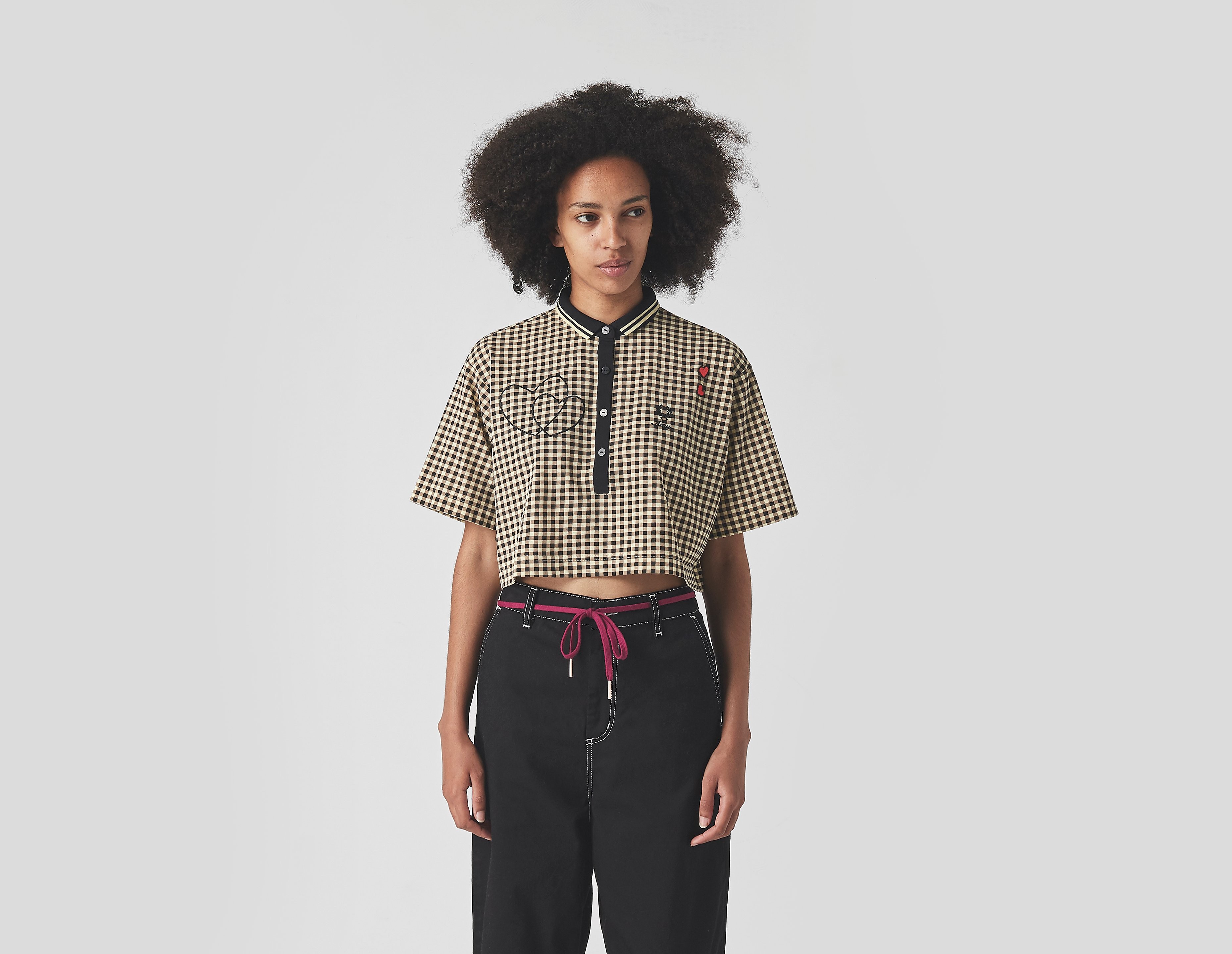 Fred Perry Chemise Amy Winehouse Cropped Gingham Pique
