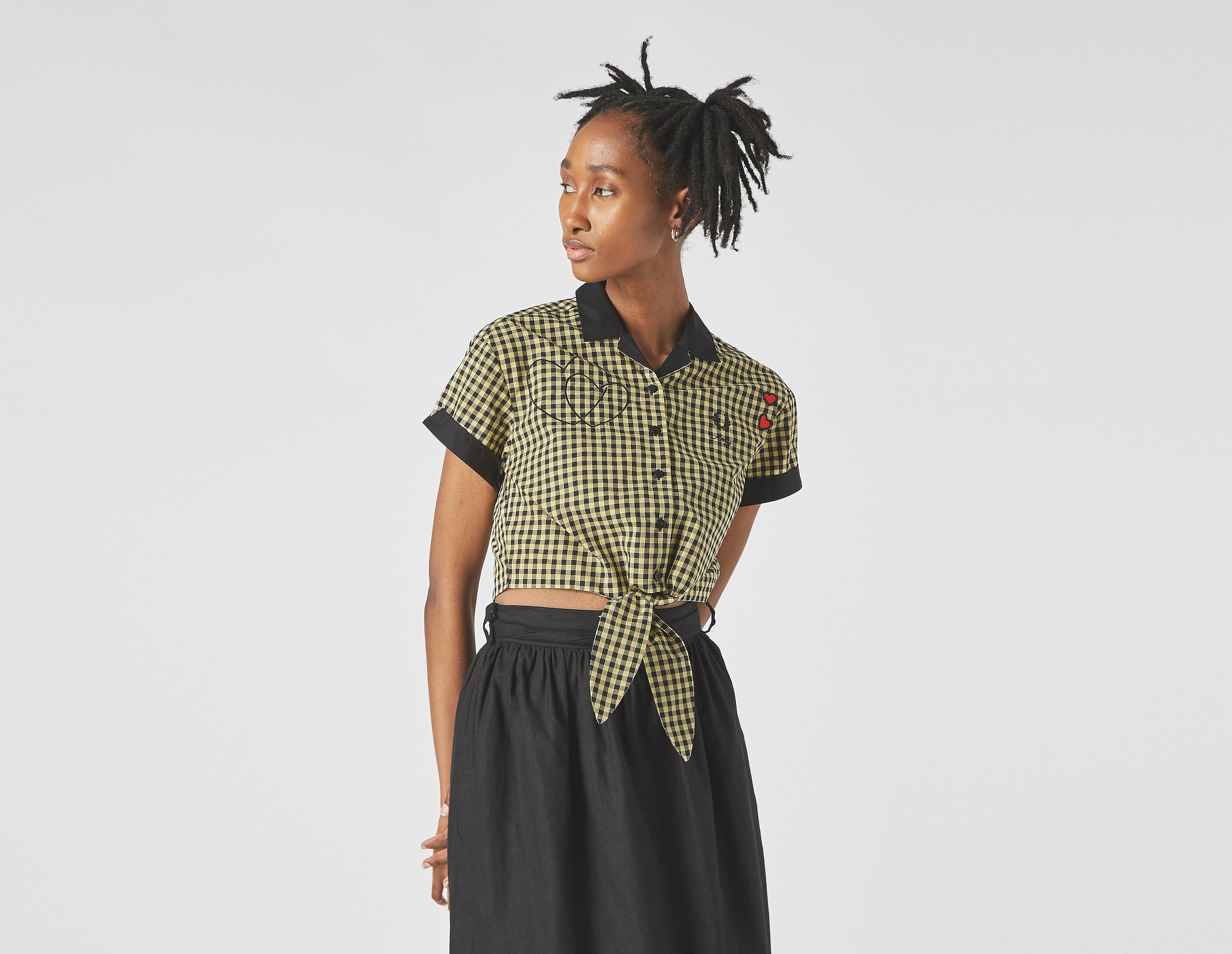 Fred Perry Gingham Tie-Front Shirt