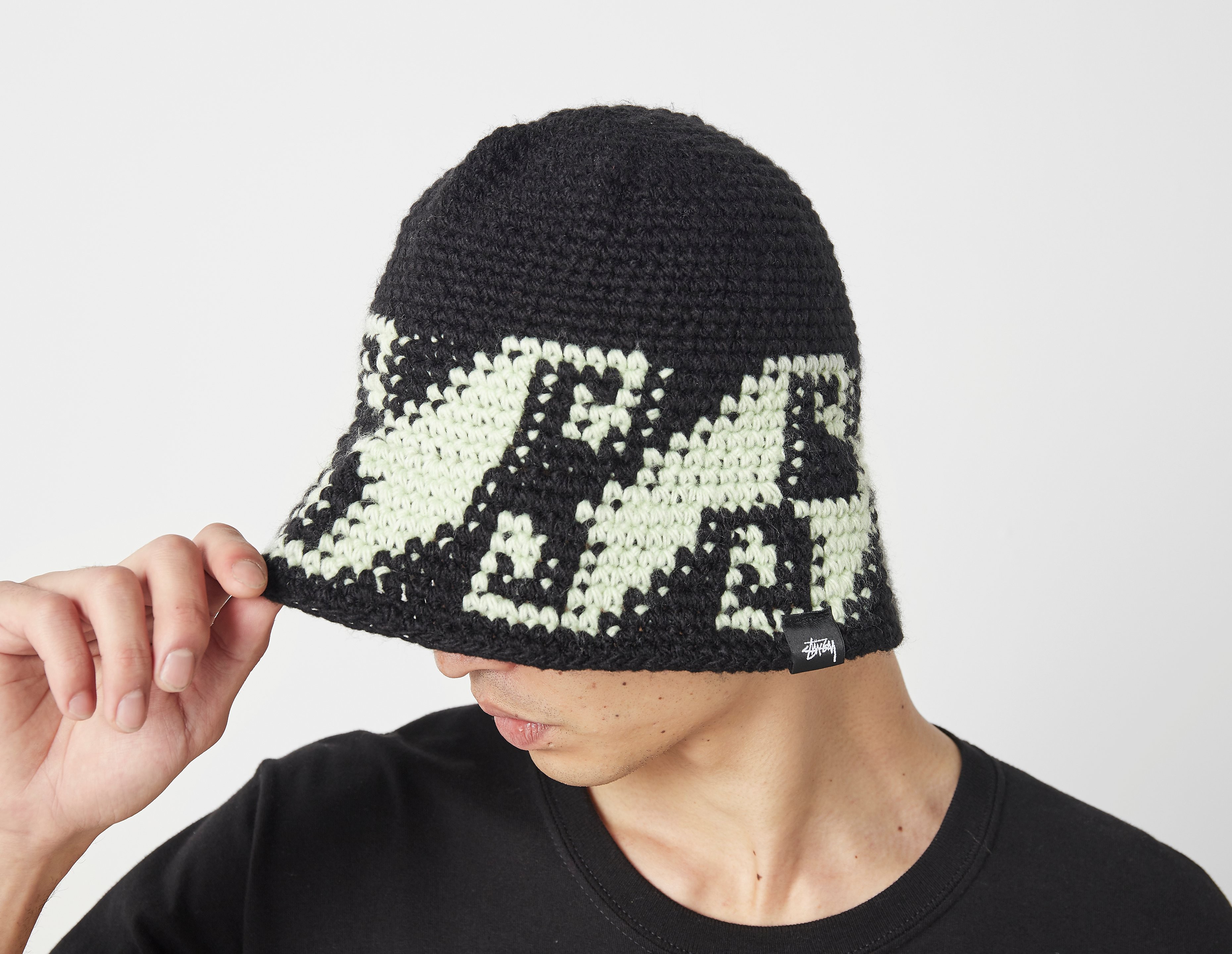 stussy SS KNIT BUCKET HAT Black ステューシー - ハット