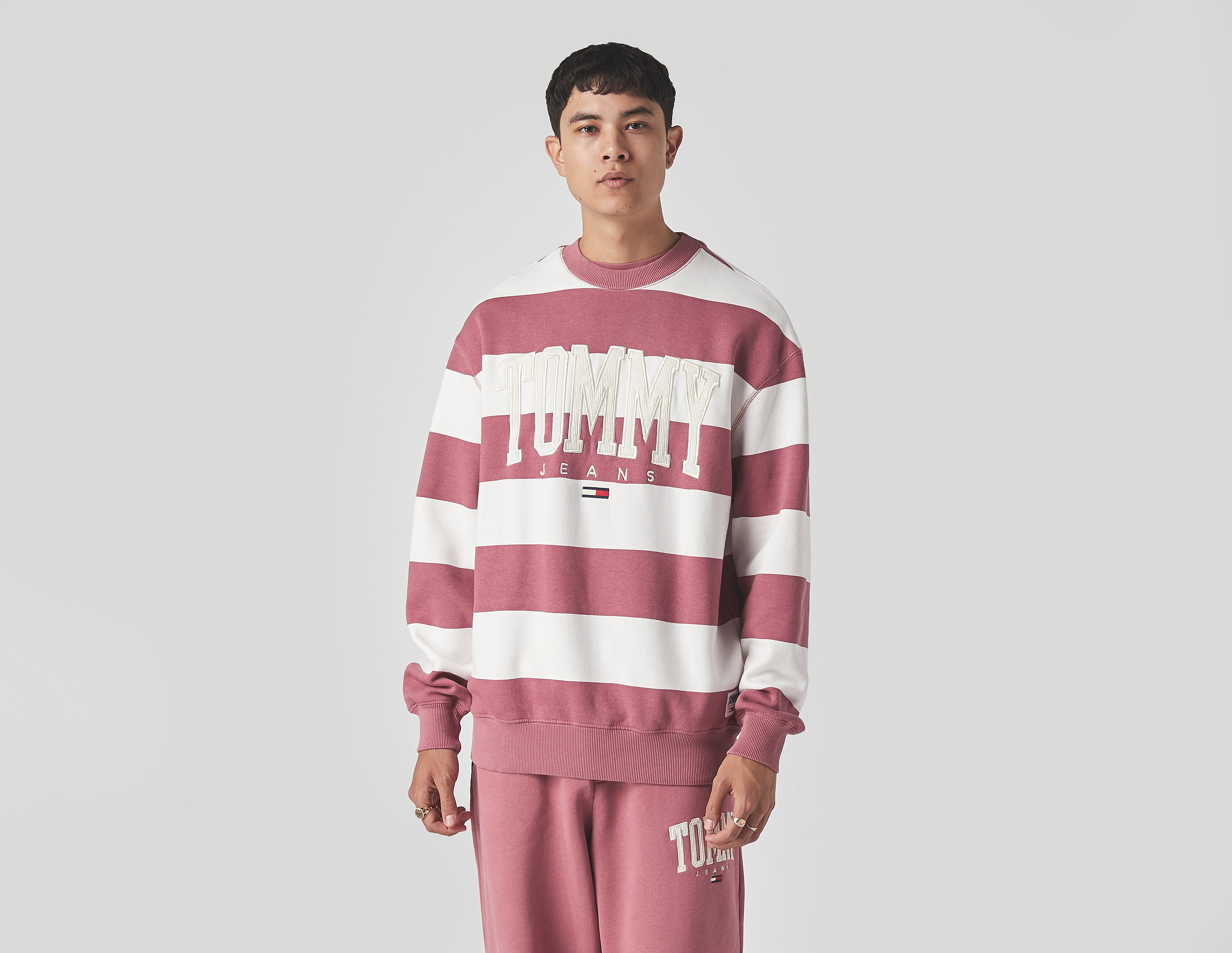 Tommy Jeans College Stripe Relaxed Fit Sweatshirt