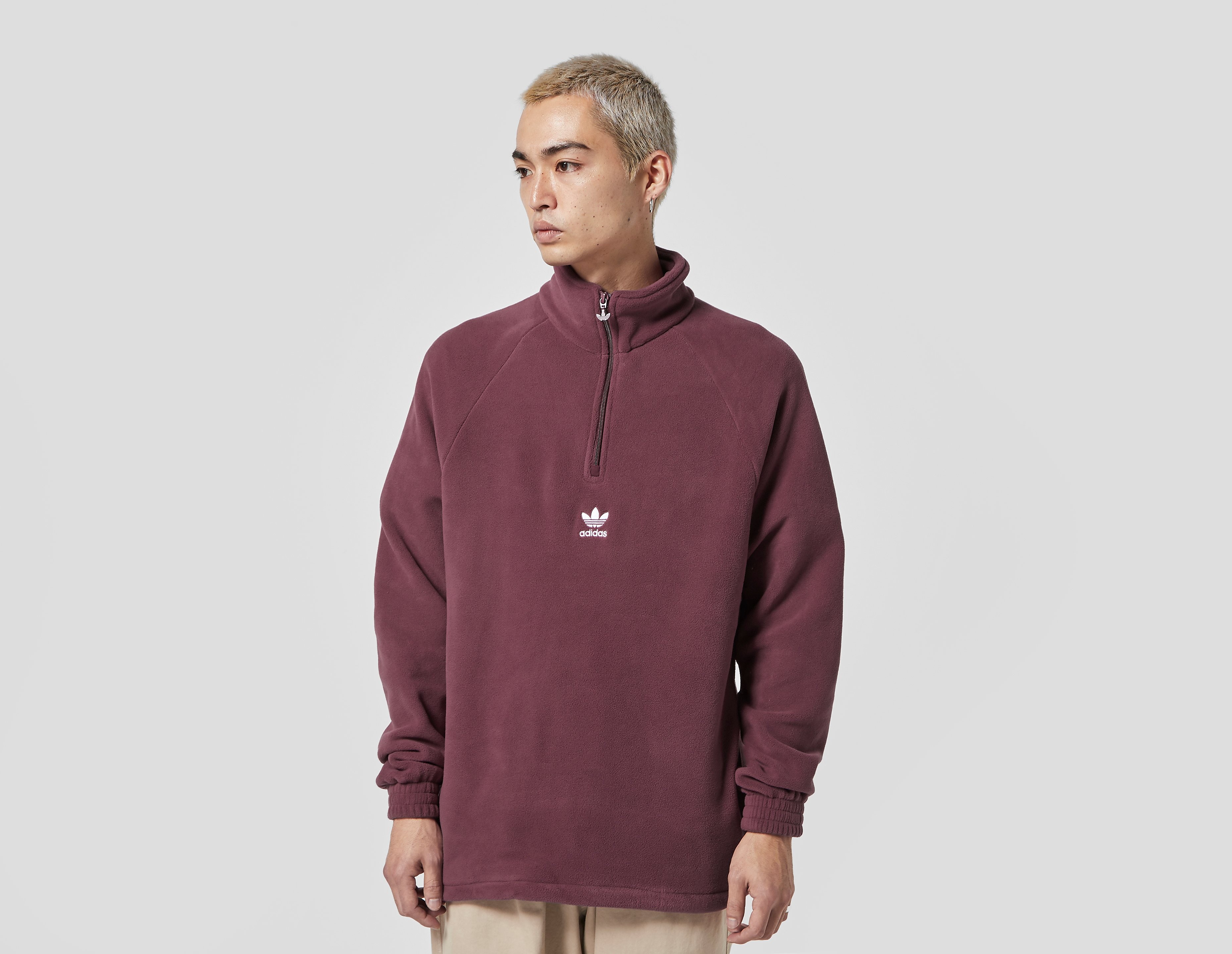 adidas Originals Teddy Fleece Half Zip Sweatshirt