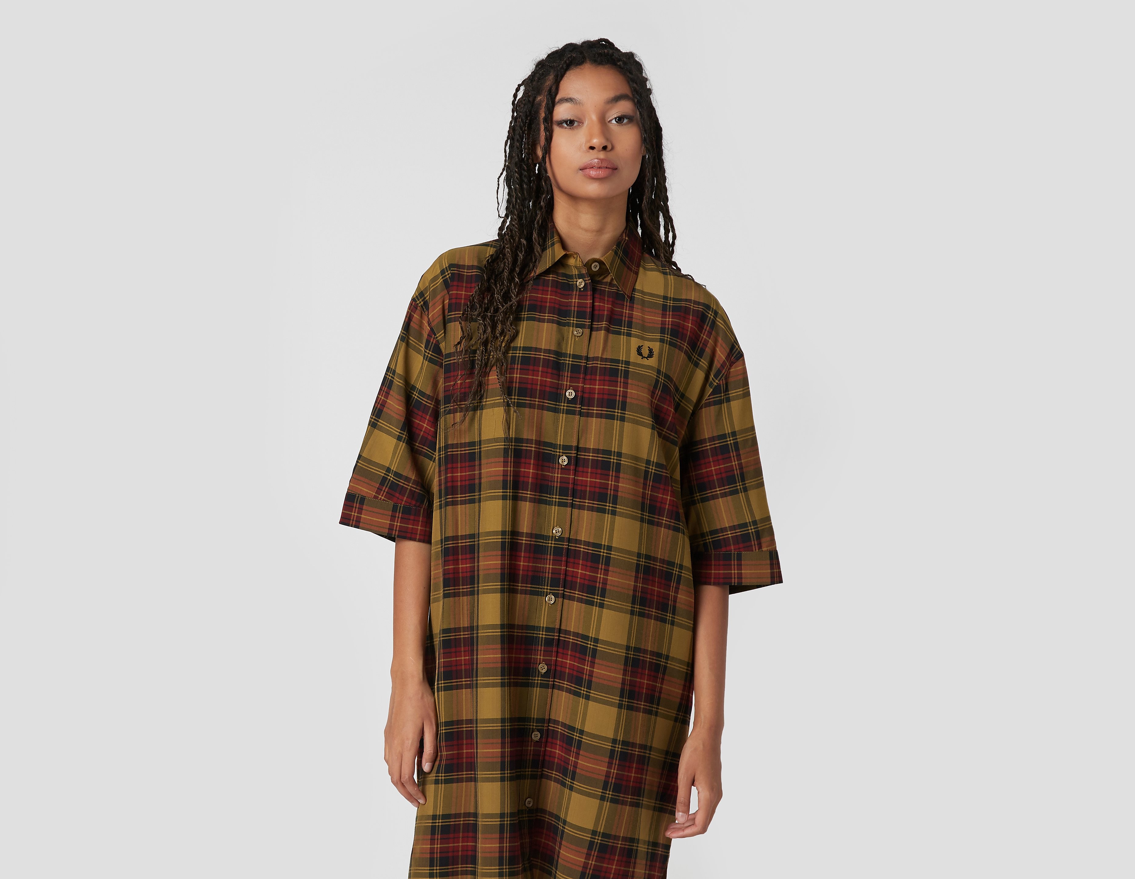 Fred Perry Check Step Hem Dress