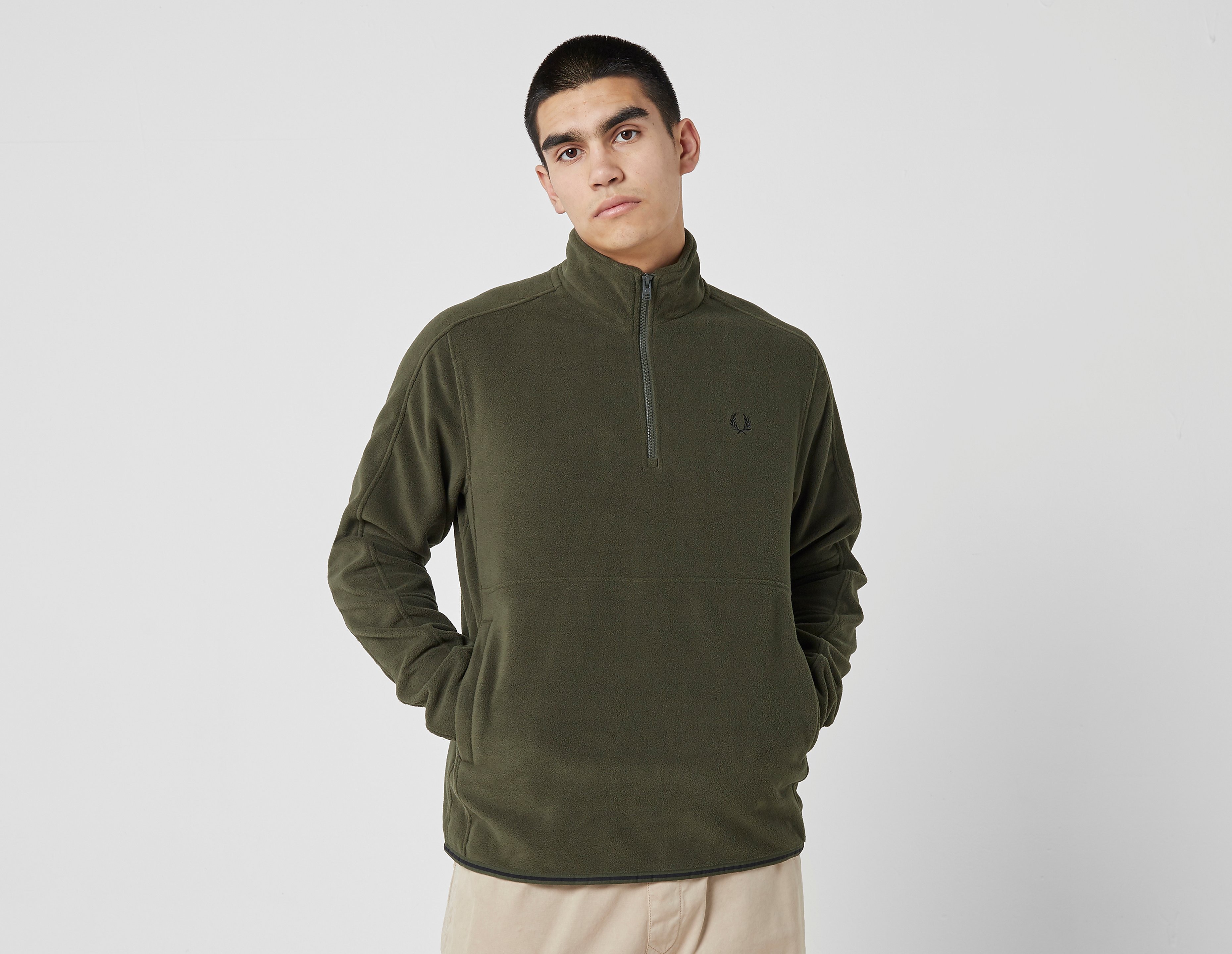 Fred Perry Polar Fleece Half Zip Sweatshirt