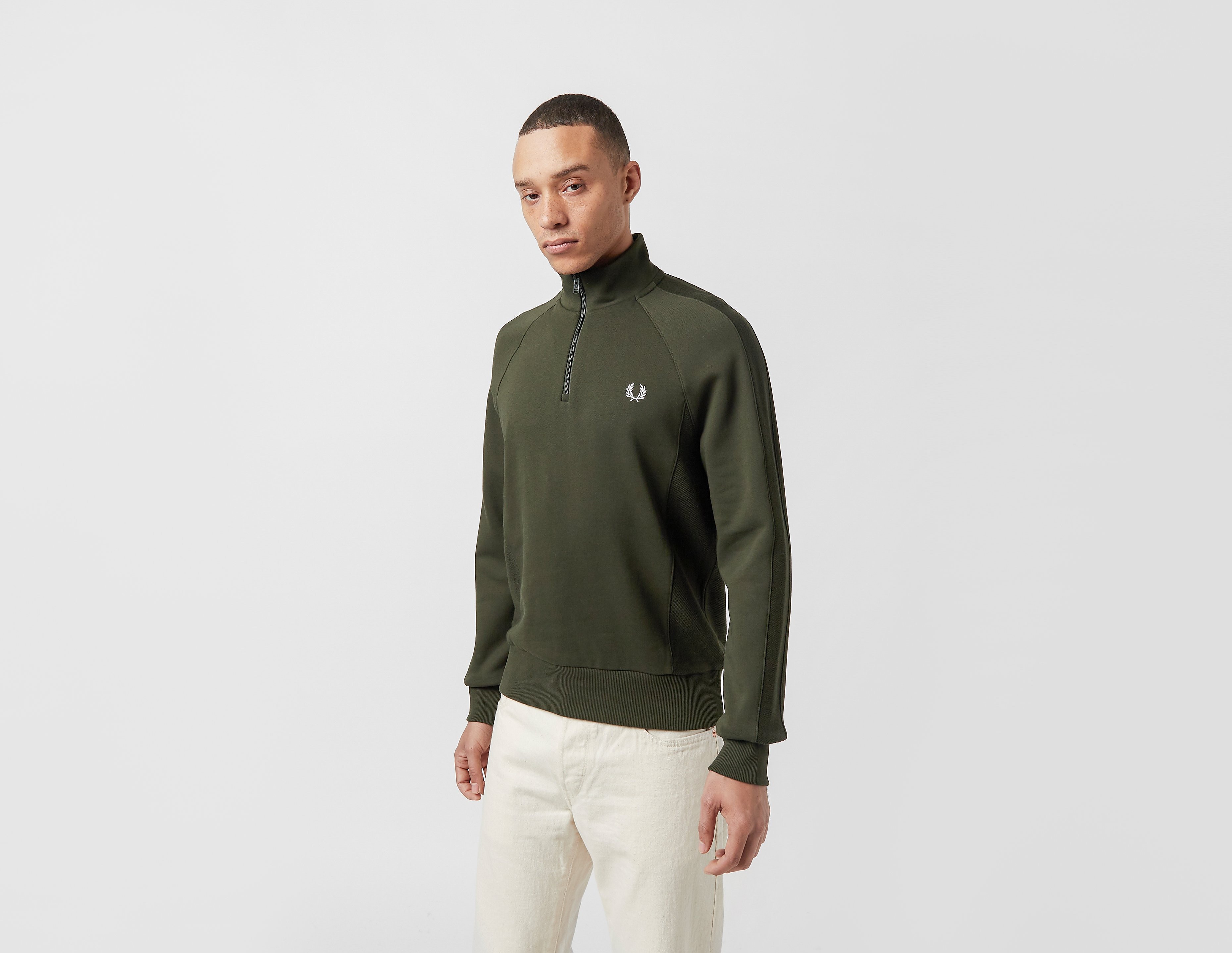 Fred Perry Reverse Texture Half Zip Sweatshirt