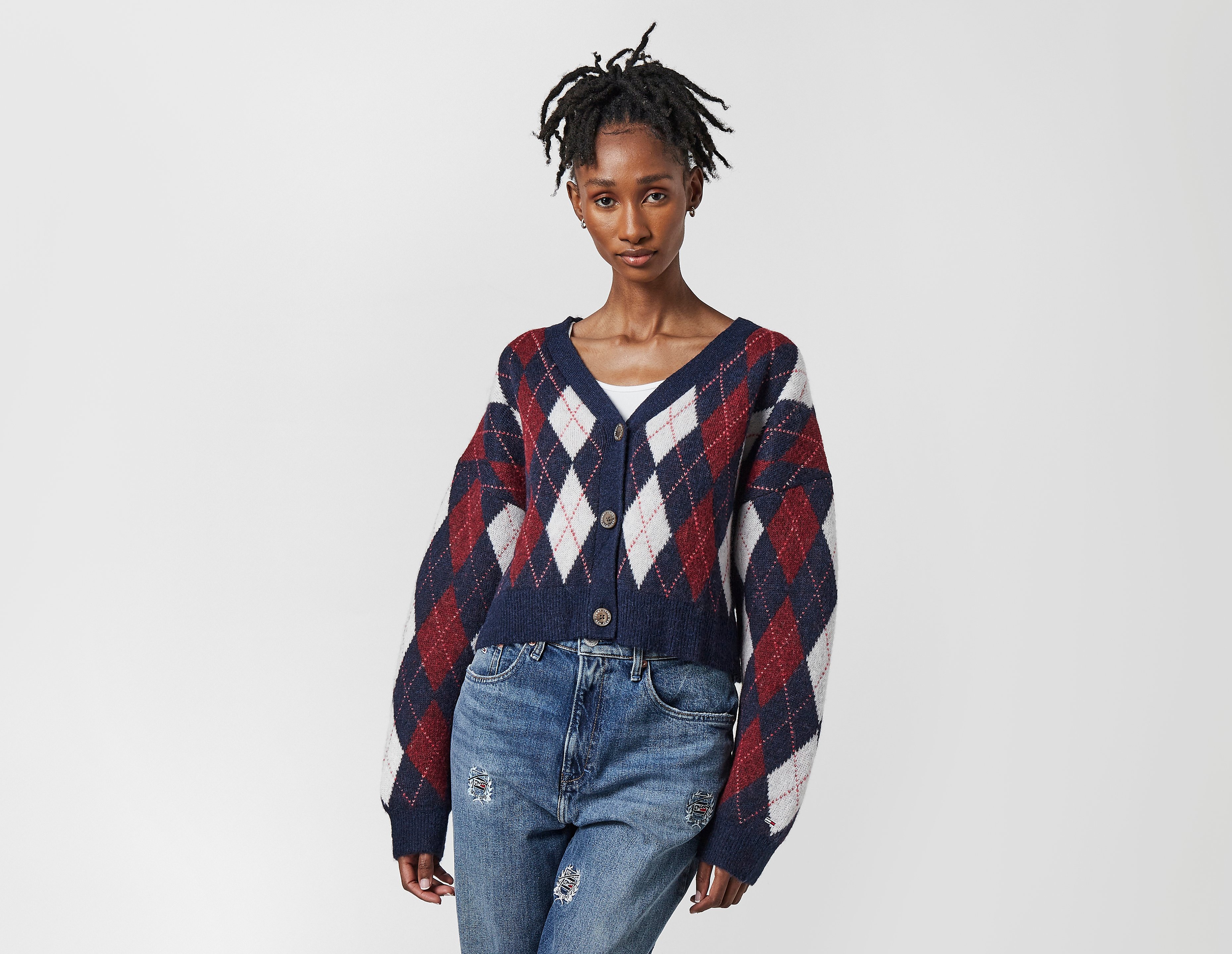 Tommy Jeans Cardigan Crop Arygle
