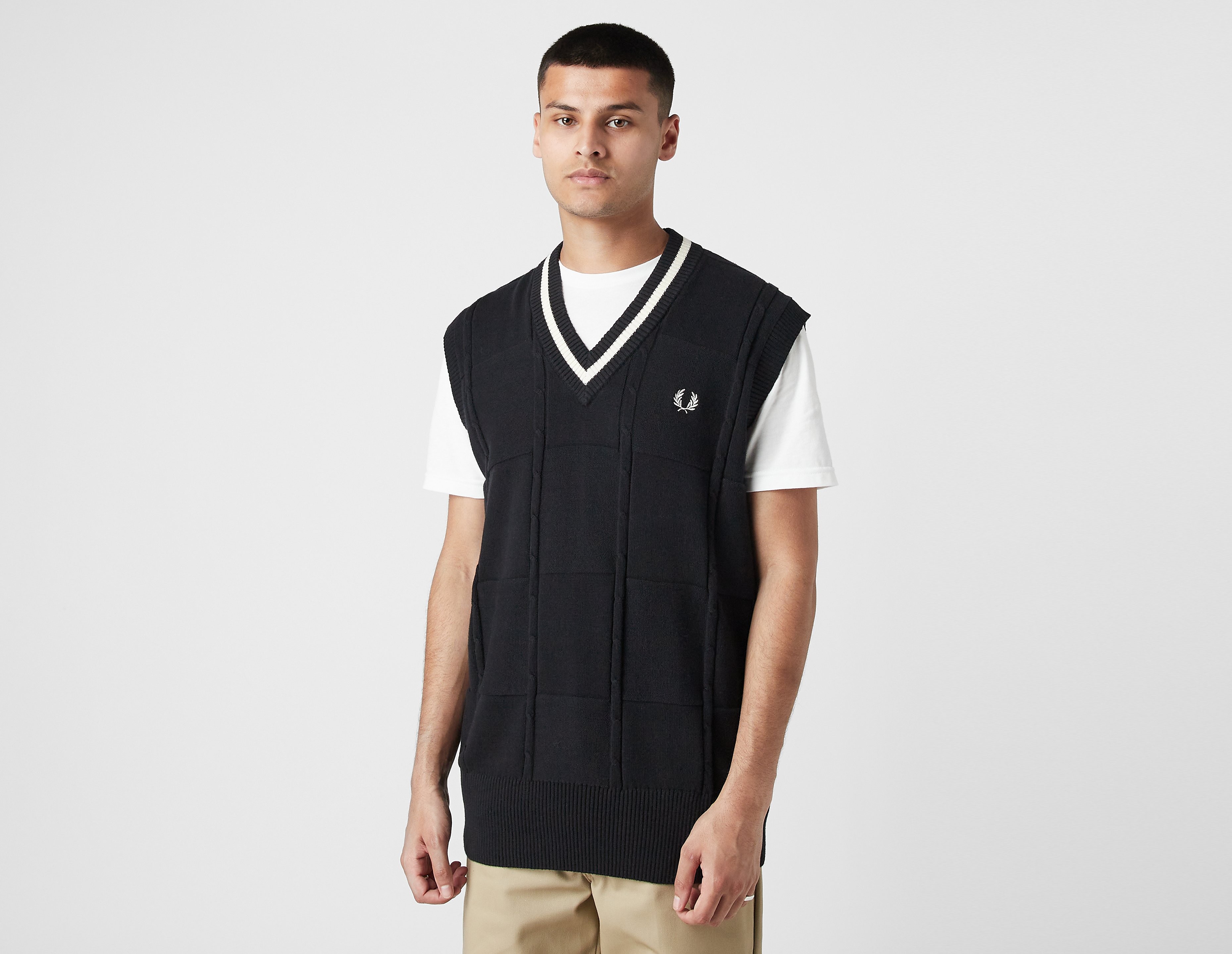 Fred Perry CABLE KNIT TANK VEST