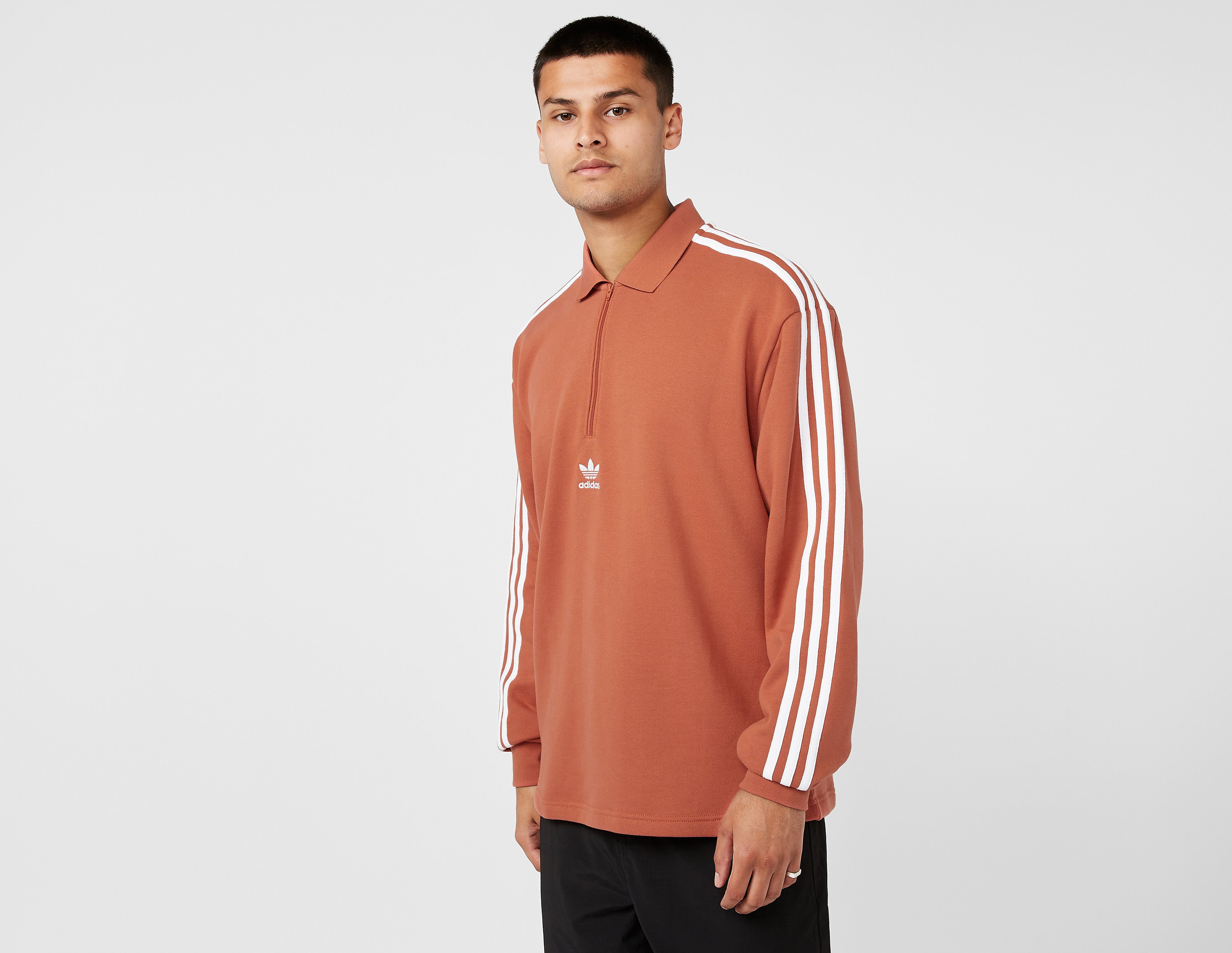 Adidas Originals 3 Stripes Long Sleeve Polo Shirt